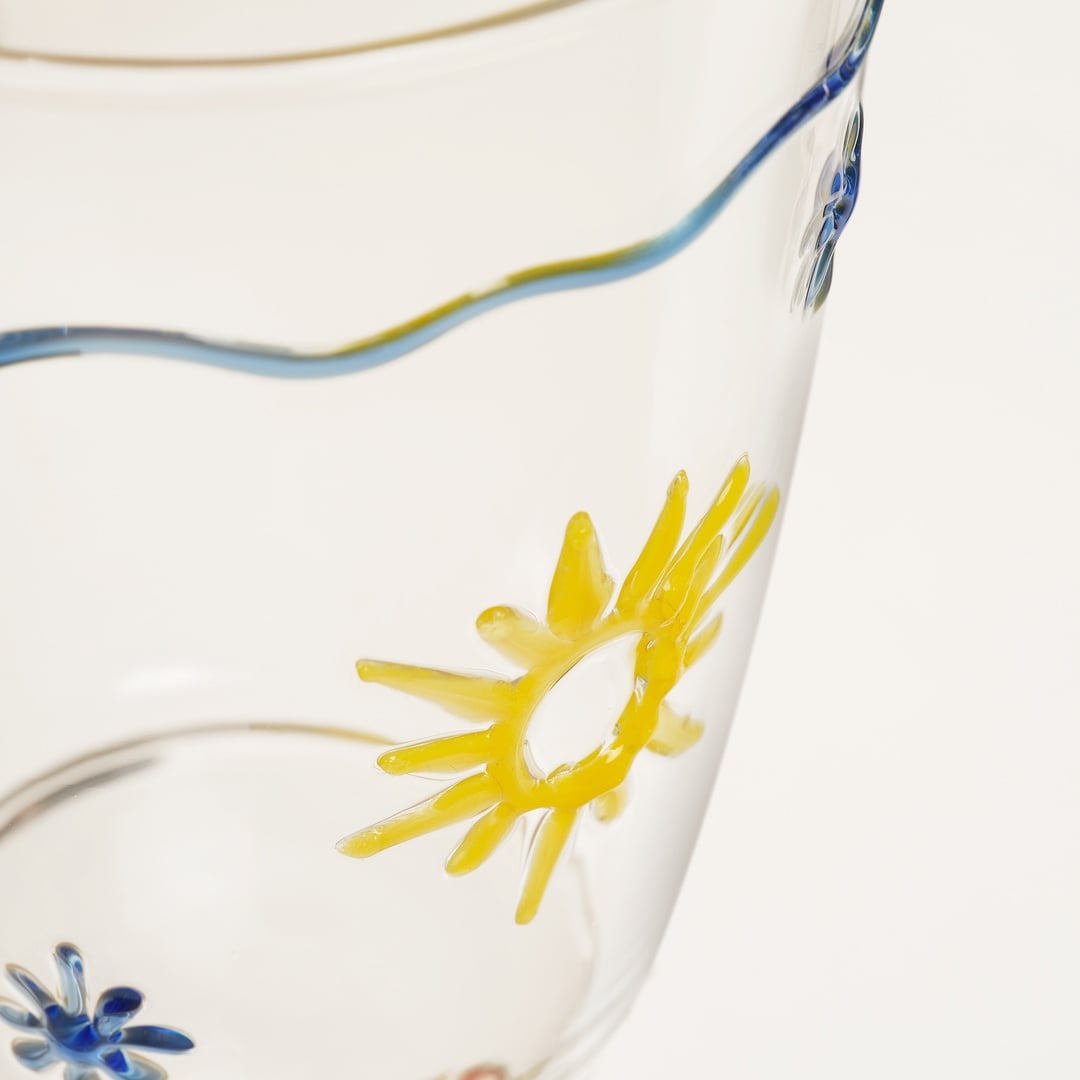 Henan Borosilikat Cam Su Bardağı 400 Ml Renkli