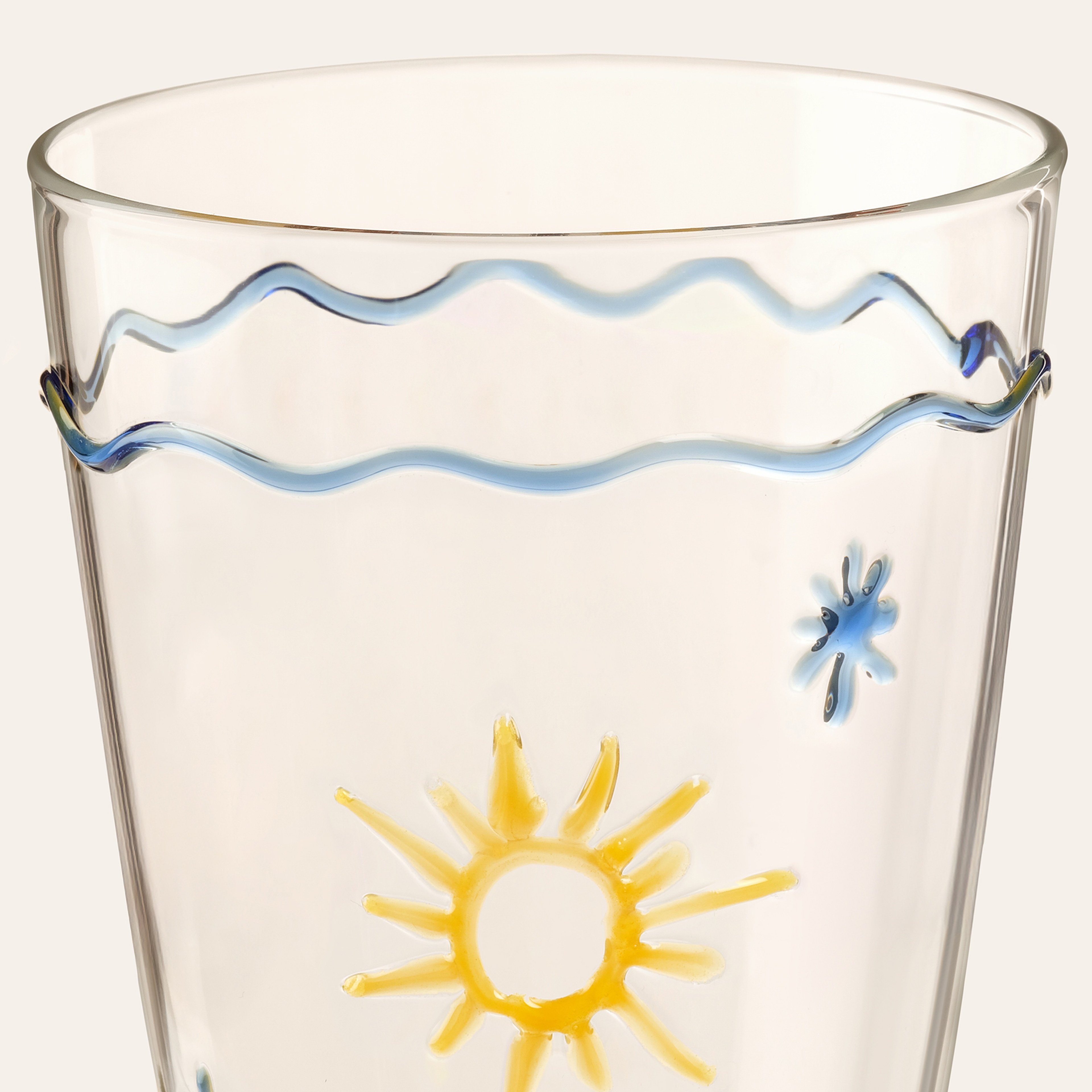 Henan Borosilikat Cam Su Bardağı 400 Ml Renkli