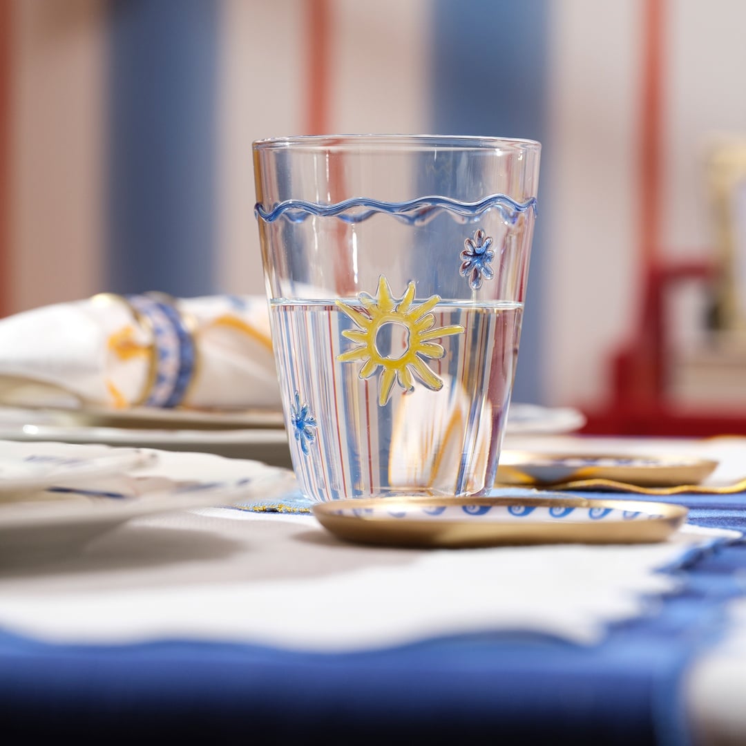 Henan Borosilikat Cam Su Bardağı 400 Ml Renkli