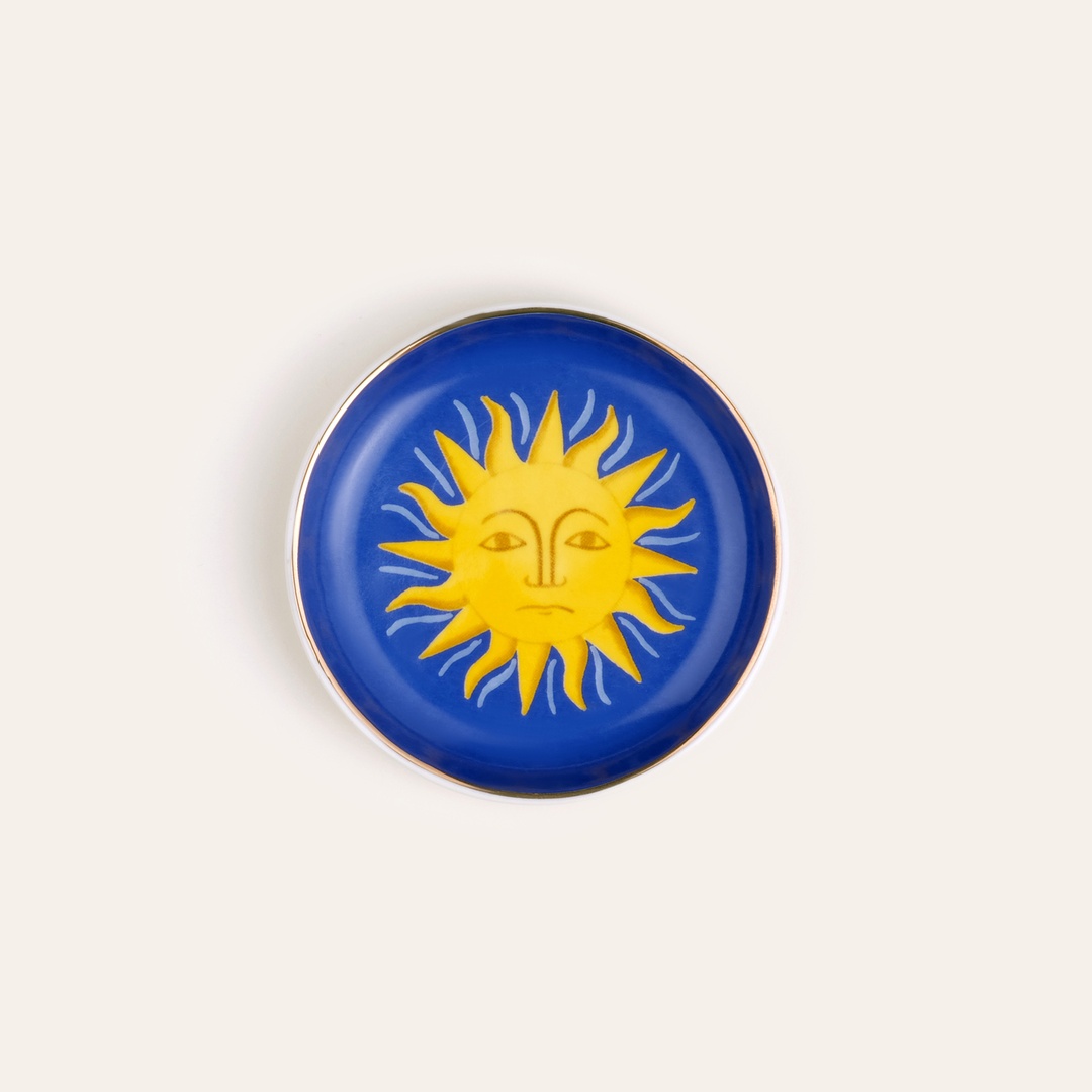 Luohu Porselen Tabak 10x10x1 Cm Lacivert