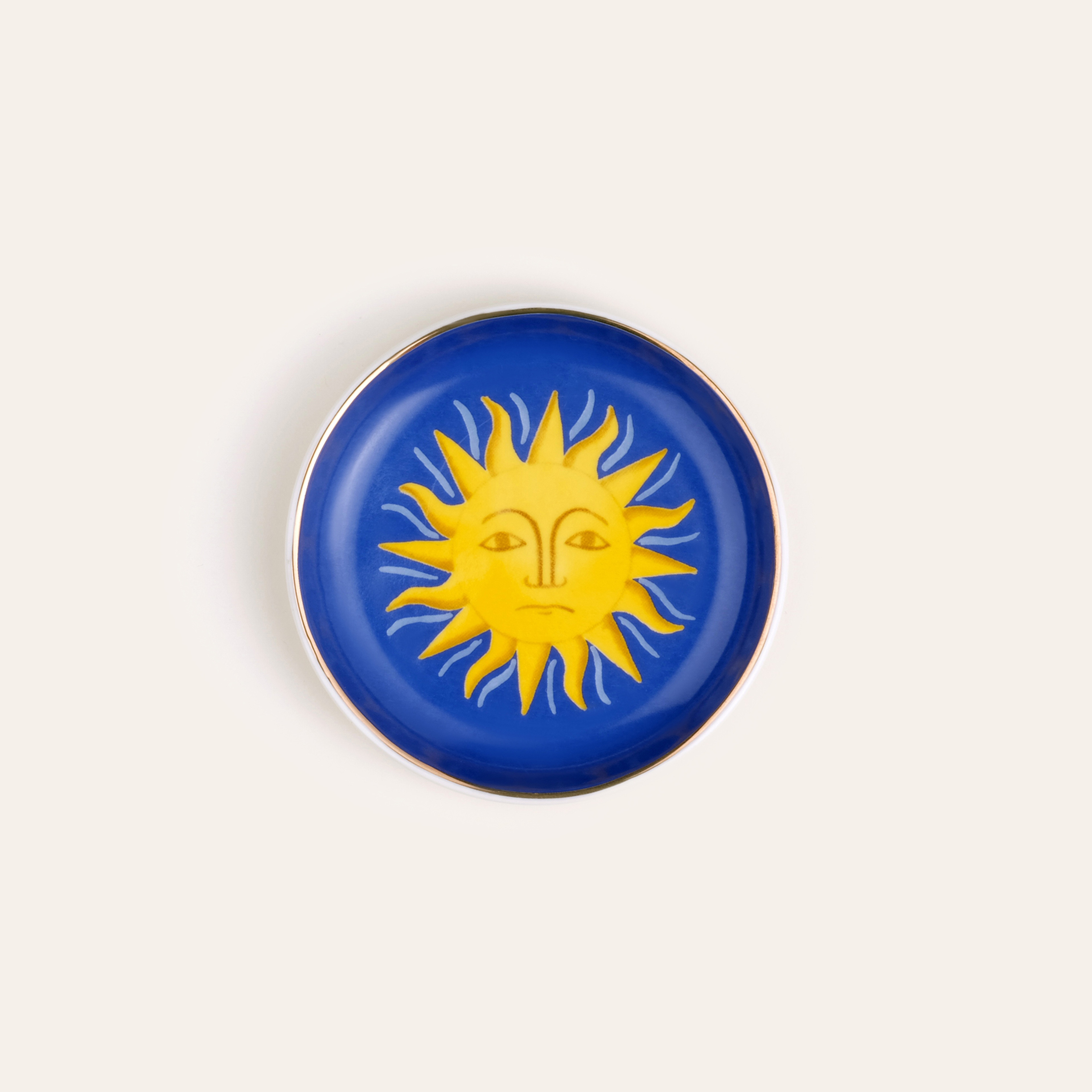 Luohu Porselen Tabak 10x10x1 Cm Lacivert