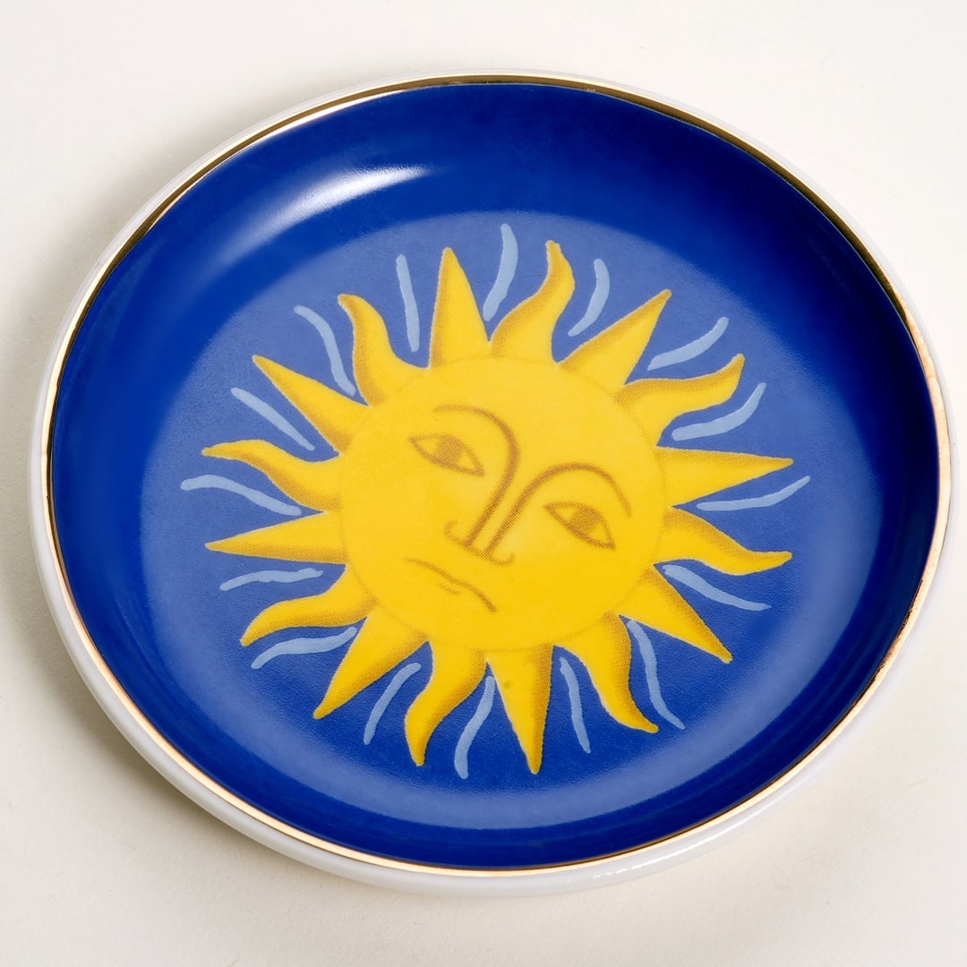 Luohu Porselen Tabak 10x10x1 Cm Lacivert