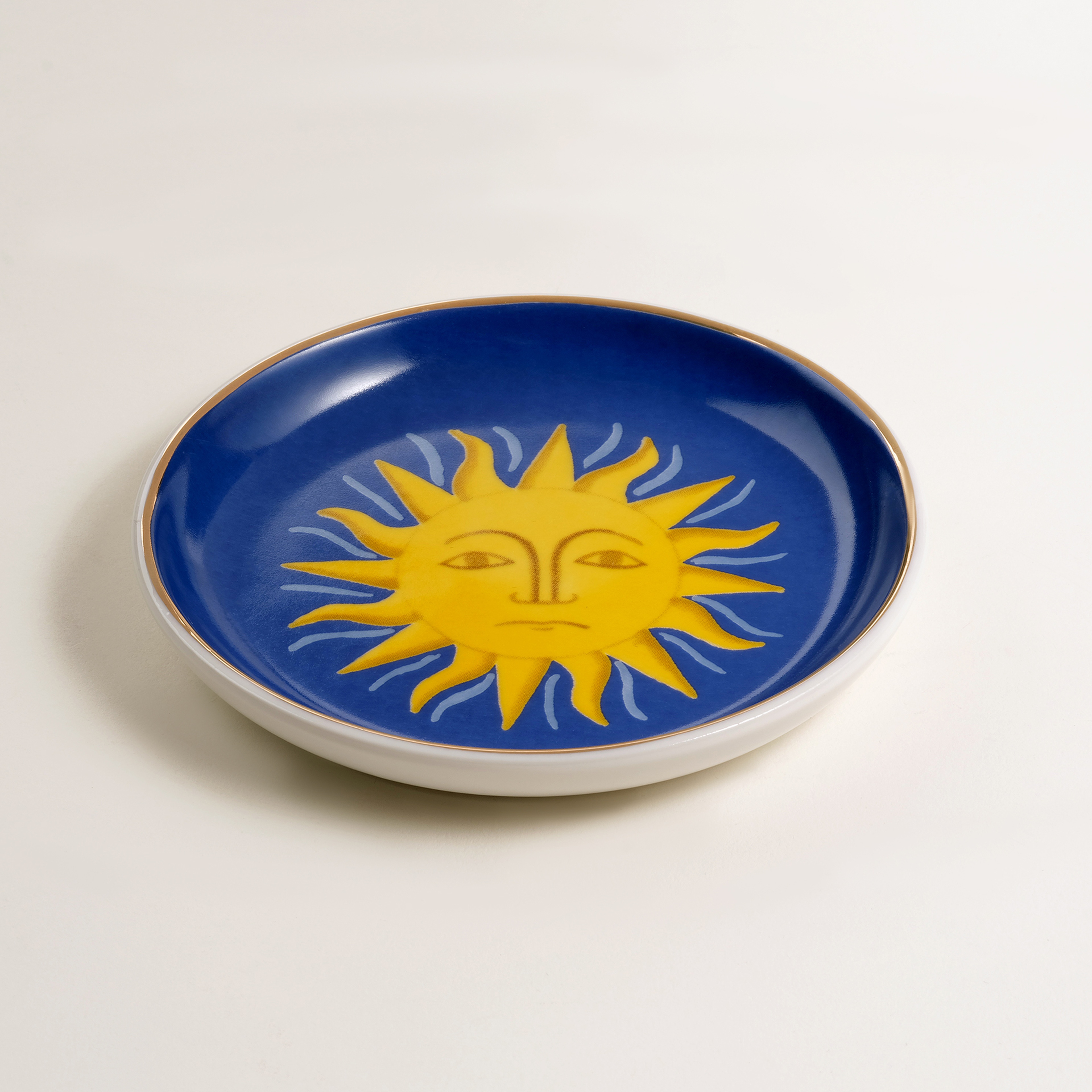 Luohu Porselen Tabak 10x10x1 Cm Lacivert