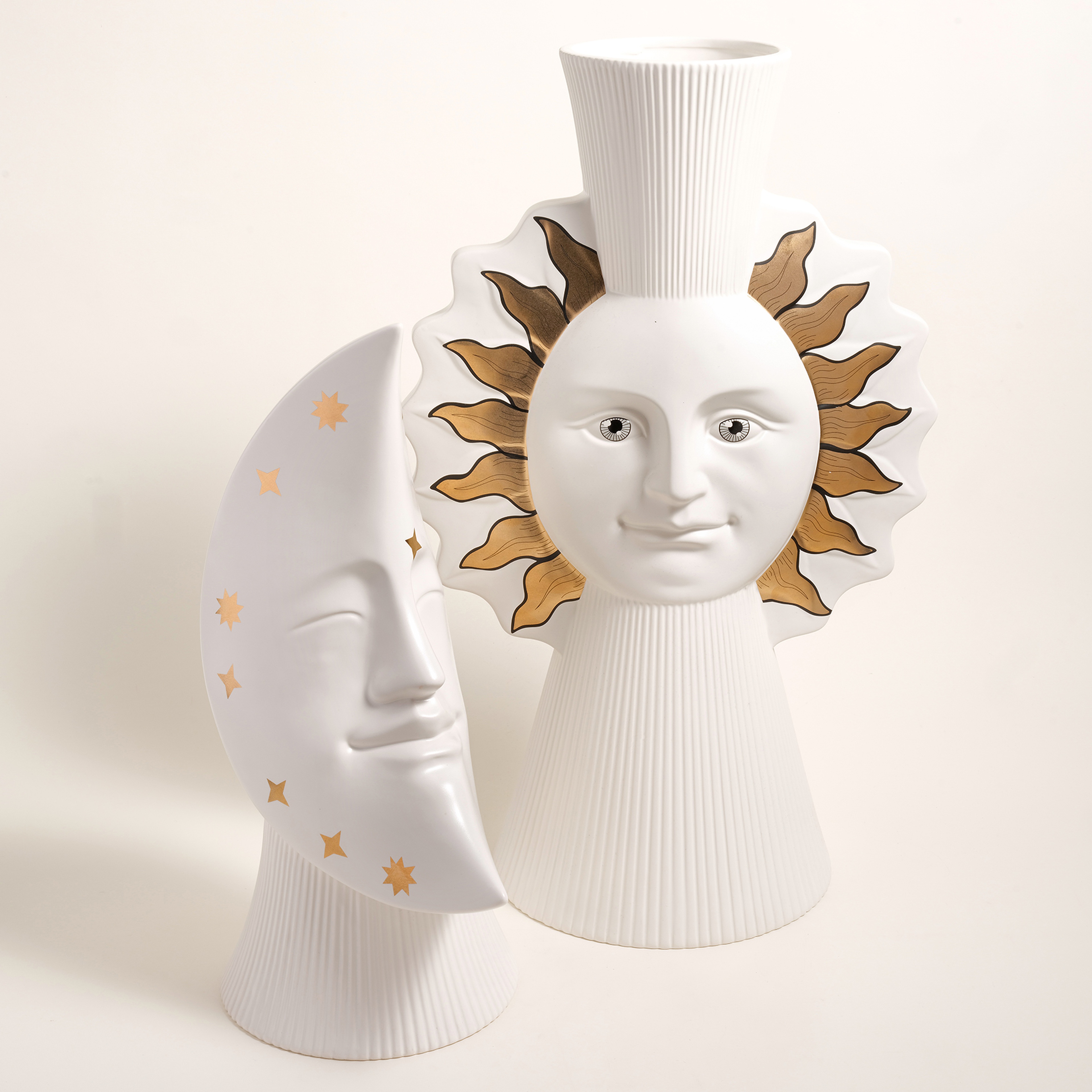 Longhu Seramik Vazo 24x19x41 Cm Beyaz - Altın