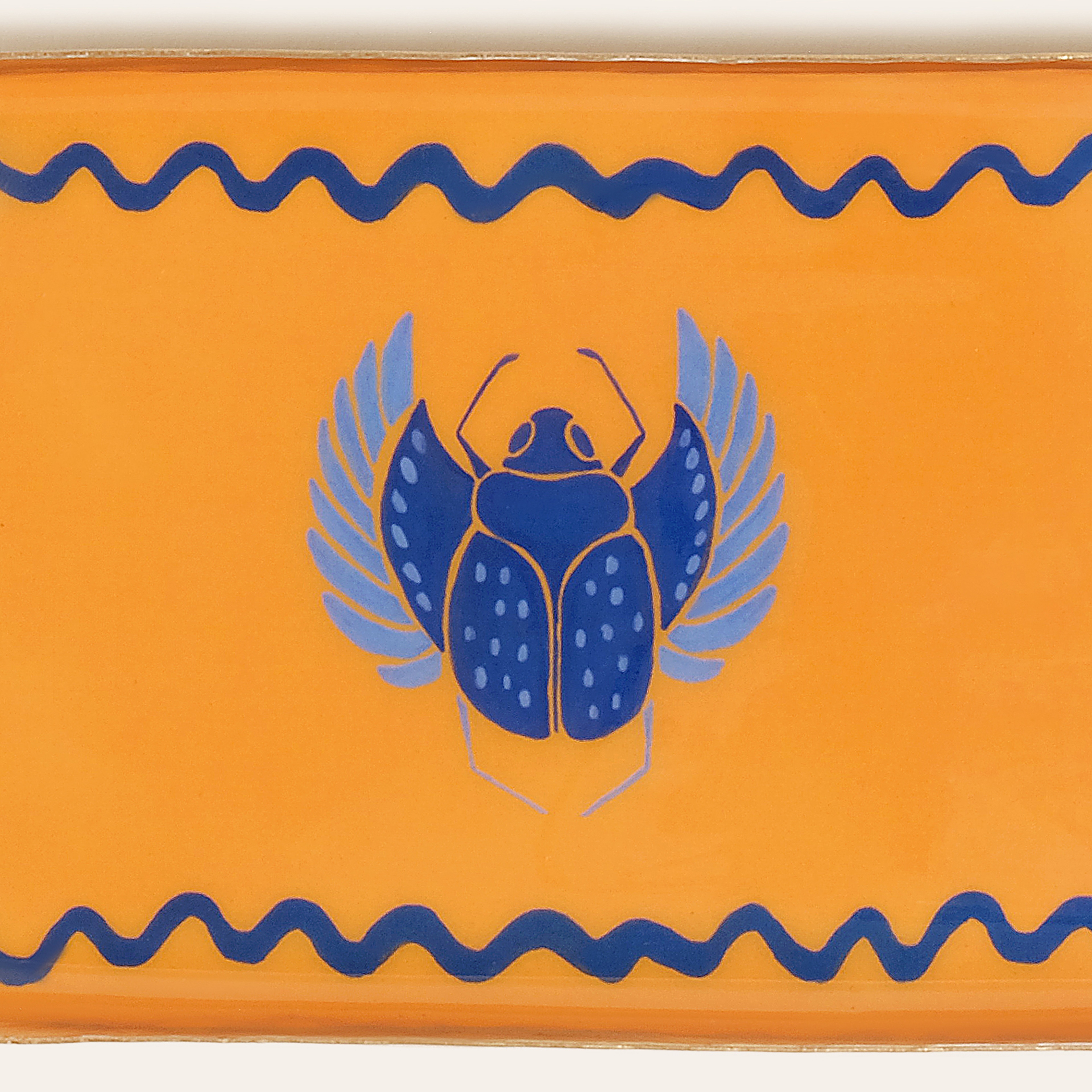 Agra Metal Dekoratif Tepsi 10x15 Cm Mavi