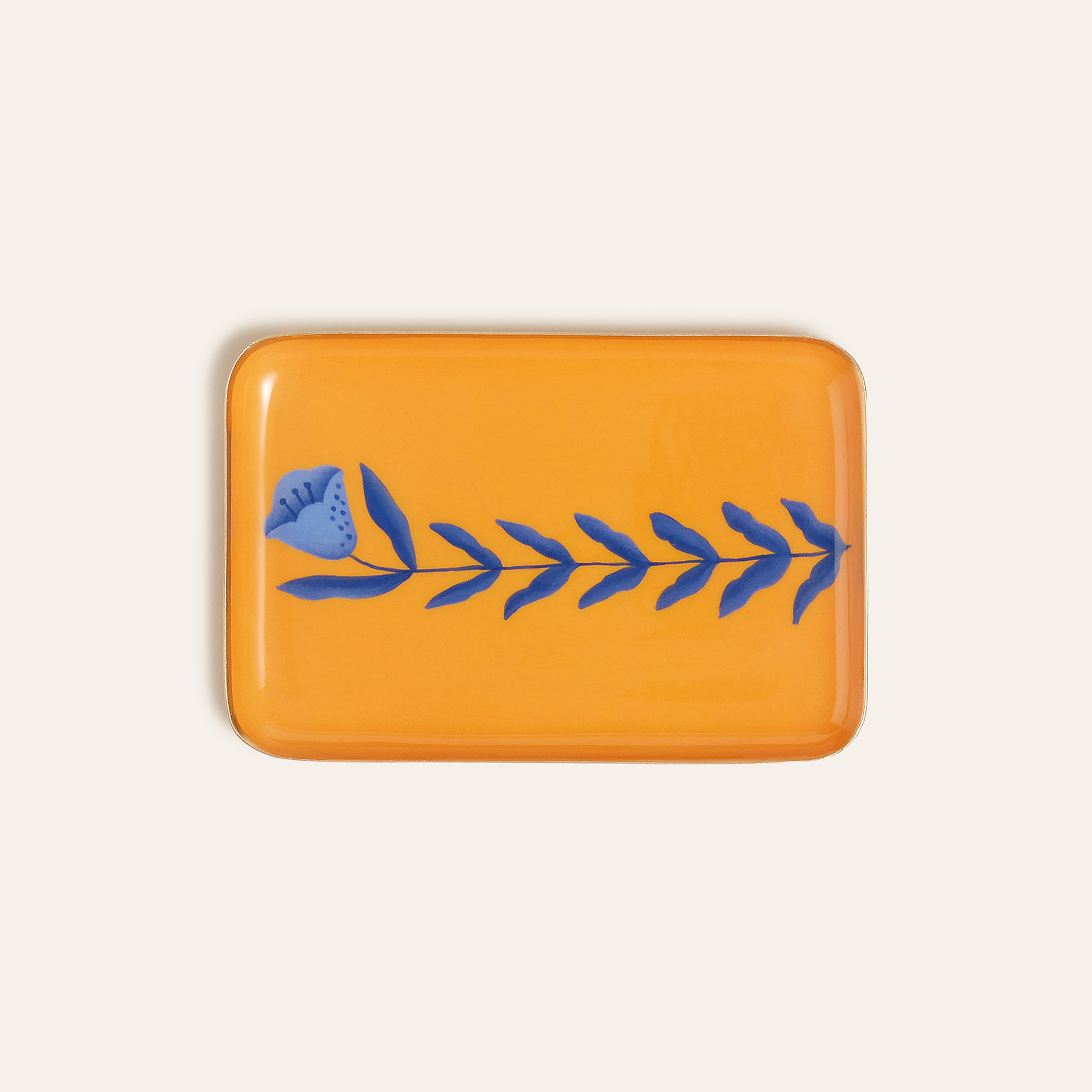 Agra Metal Dekoratif Tepsi 10x15 Cm Lacivert