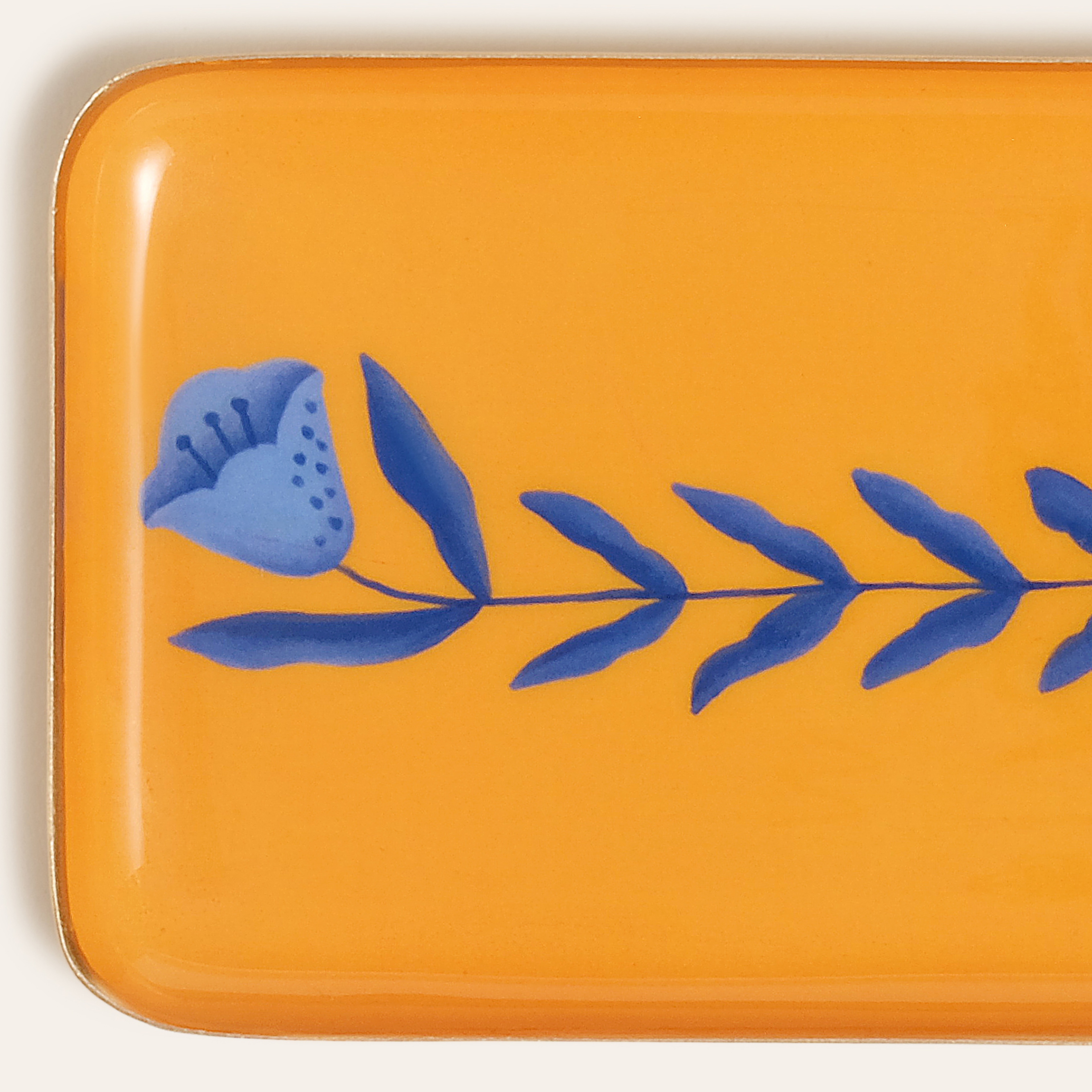 Agra Metal Dekoratif Tepsi 10x15 Cm Lacivert