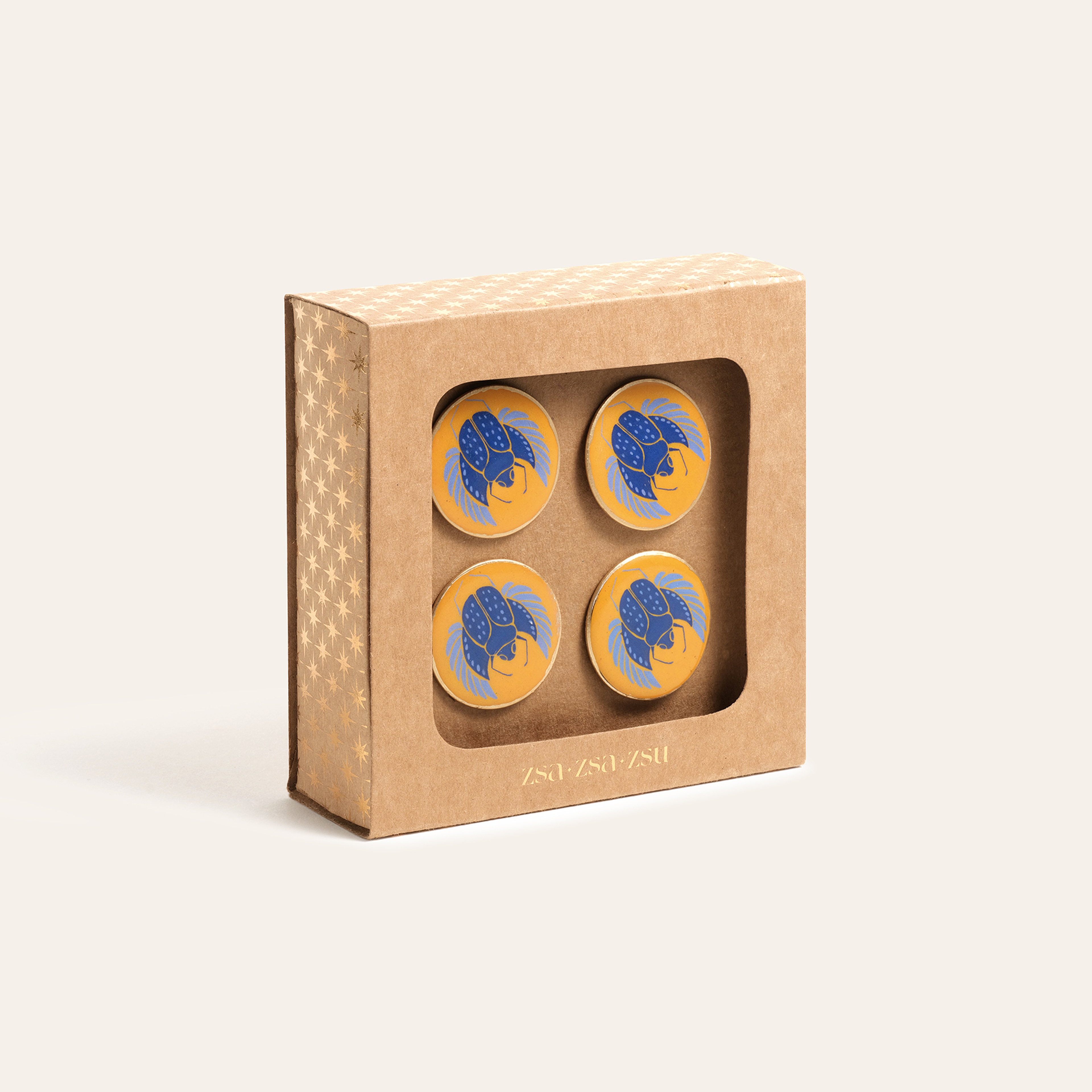 Agra Metal Peçete Halkası 4 Cm Mavi - Sarı