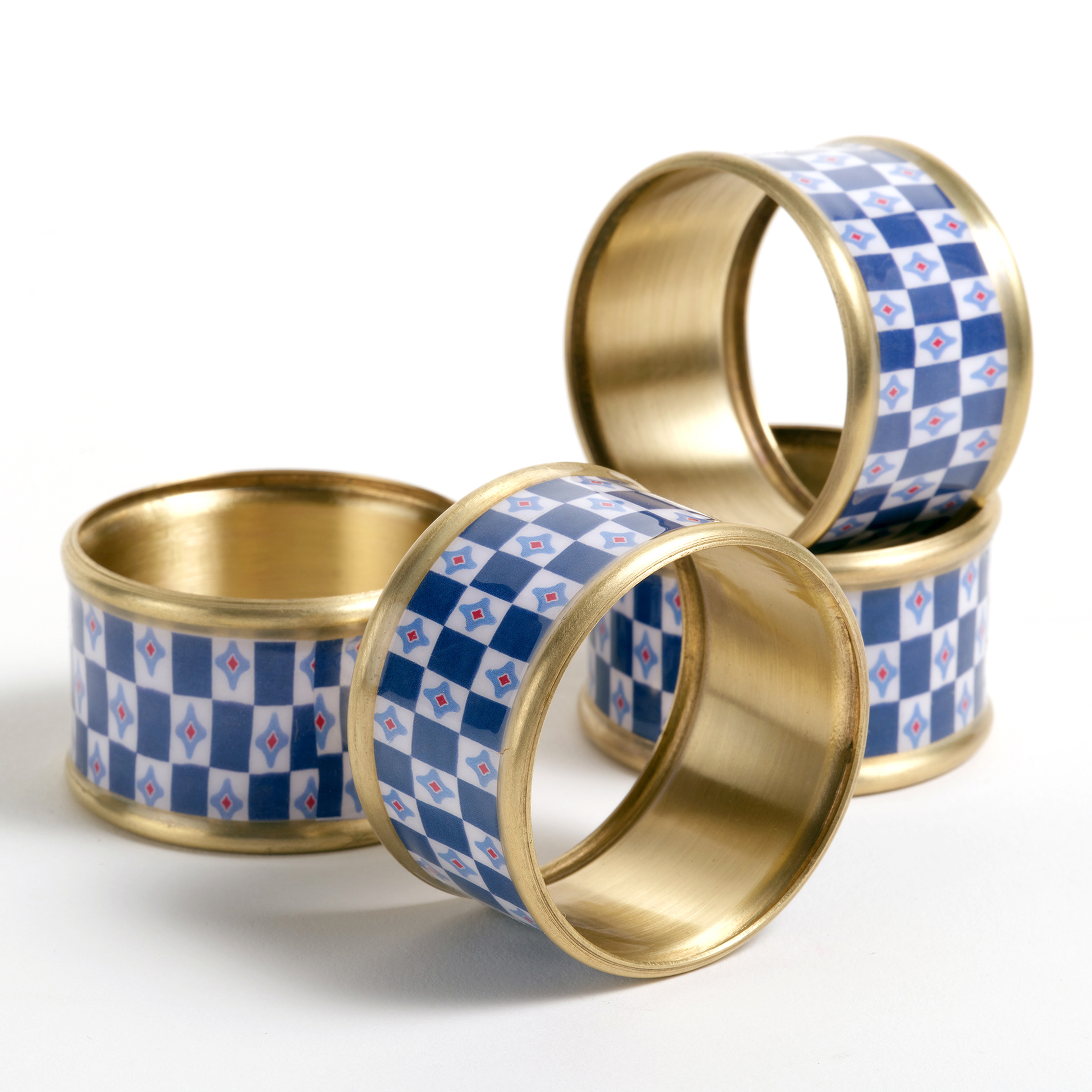 Agra Pirinç Peçete Halkası 5 Cm Mavi