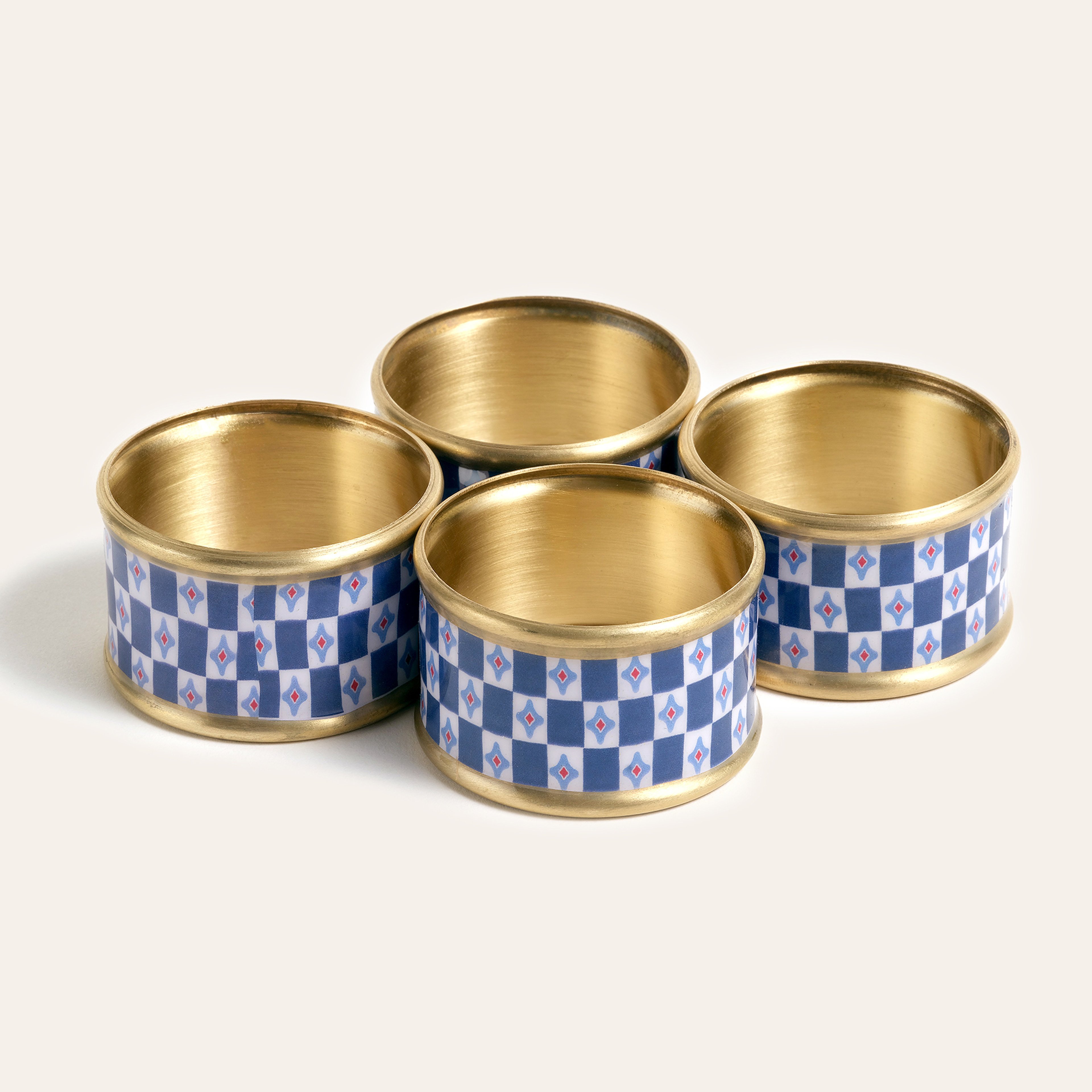 Agra Pirinç Peçete Halkası 5 Cm Mavi