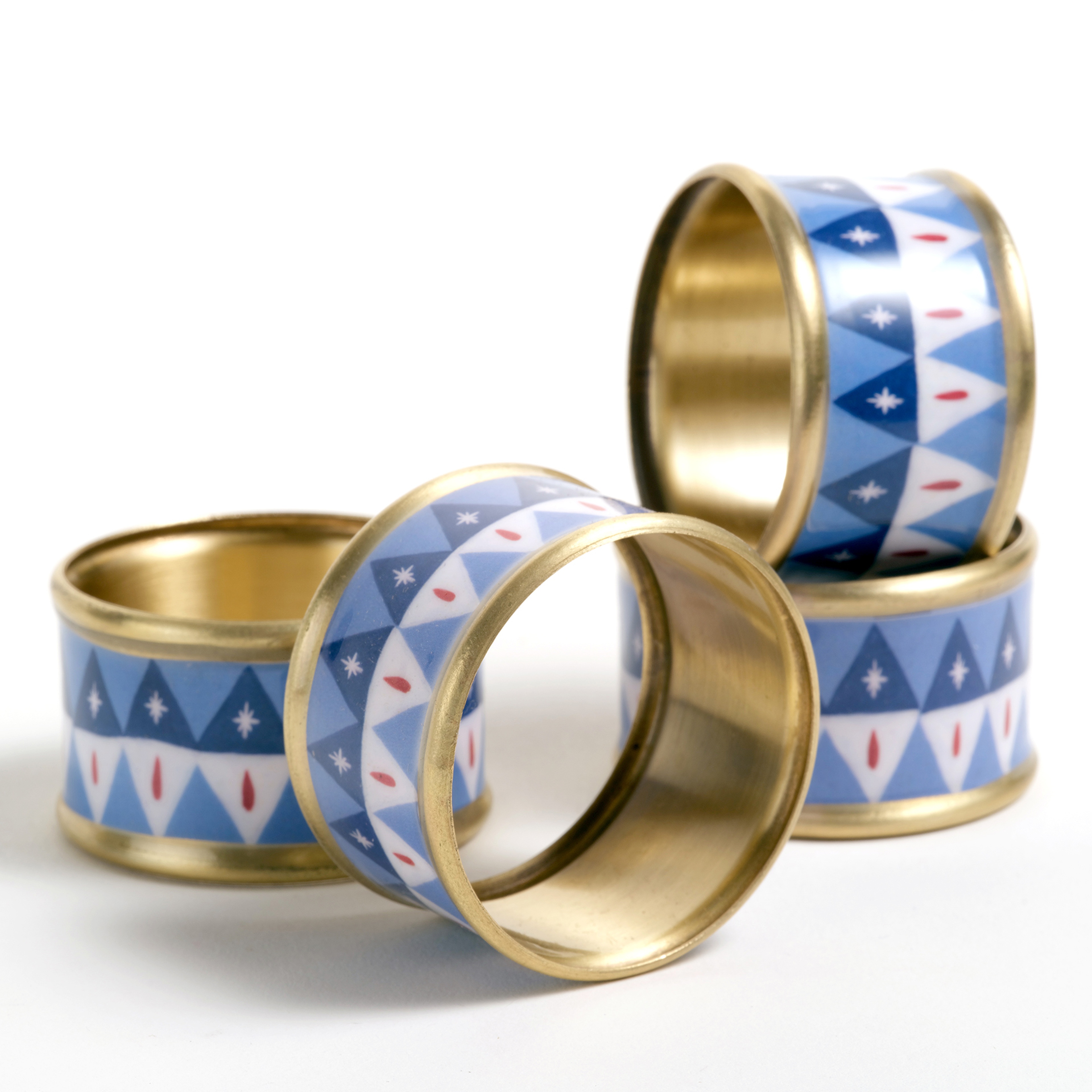 Agra Pirinç Peçete Halkası 5 Cm Mavi