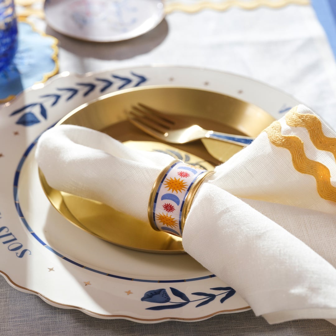 Agra Pirinç Peçete Halkası 5 Cm Sarı