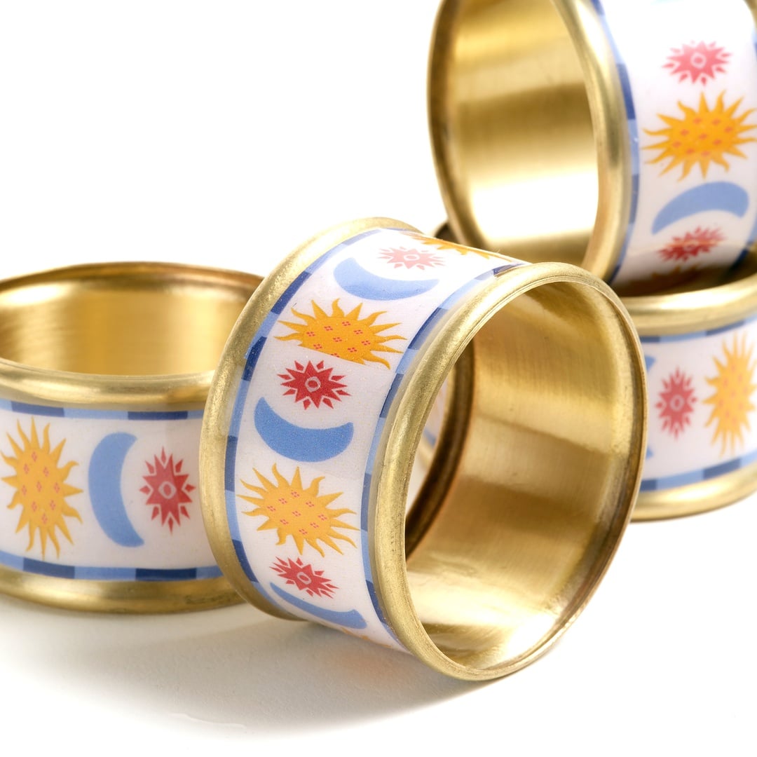 Agra Pirinç Peçete Halkası 5 Cm Sarı