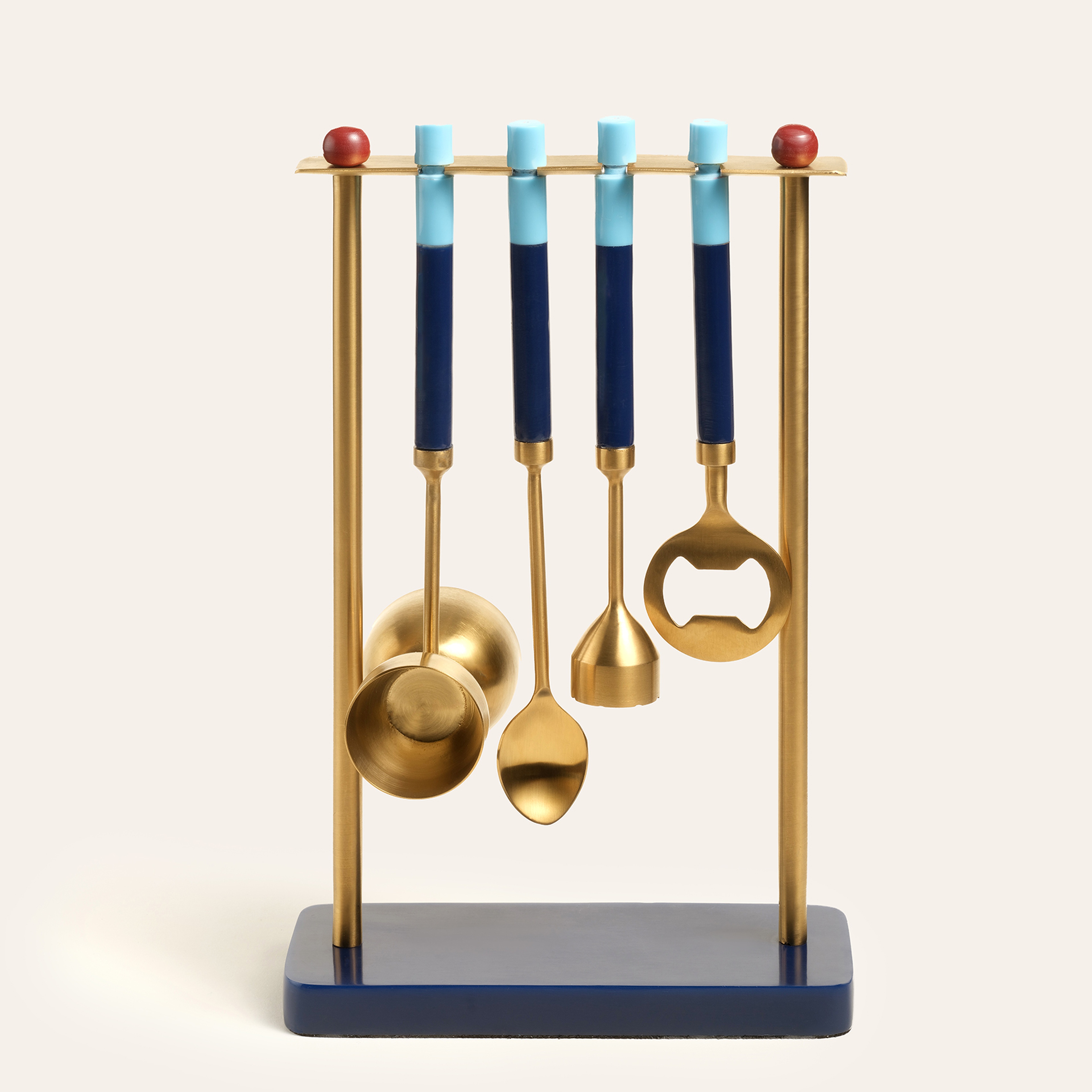 Rampur Çelik - Reçine Bar Aksesuarları 17x8x26 Cm Mavi