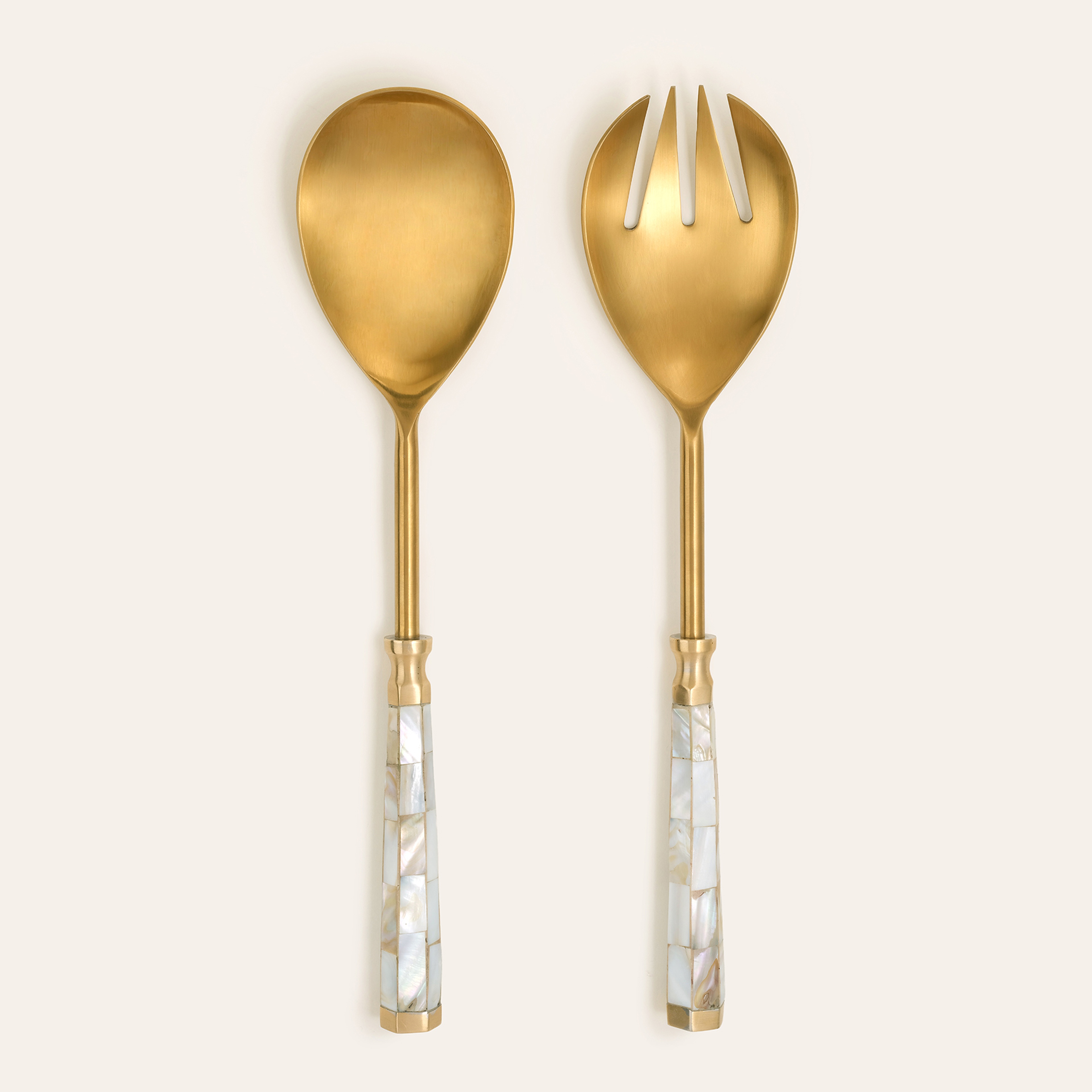 Rampur Çelik Salata Kaşık Seti 31x11x2 Cm Gold