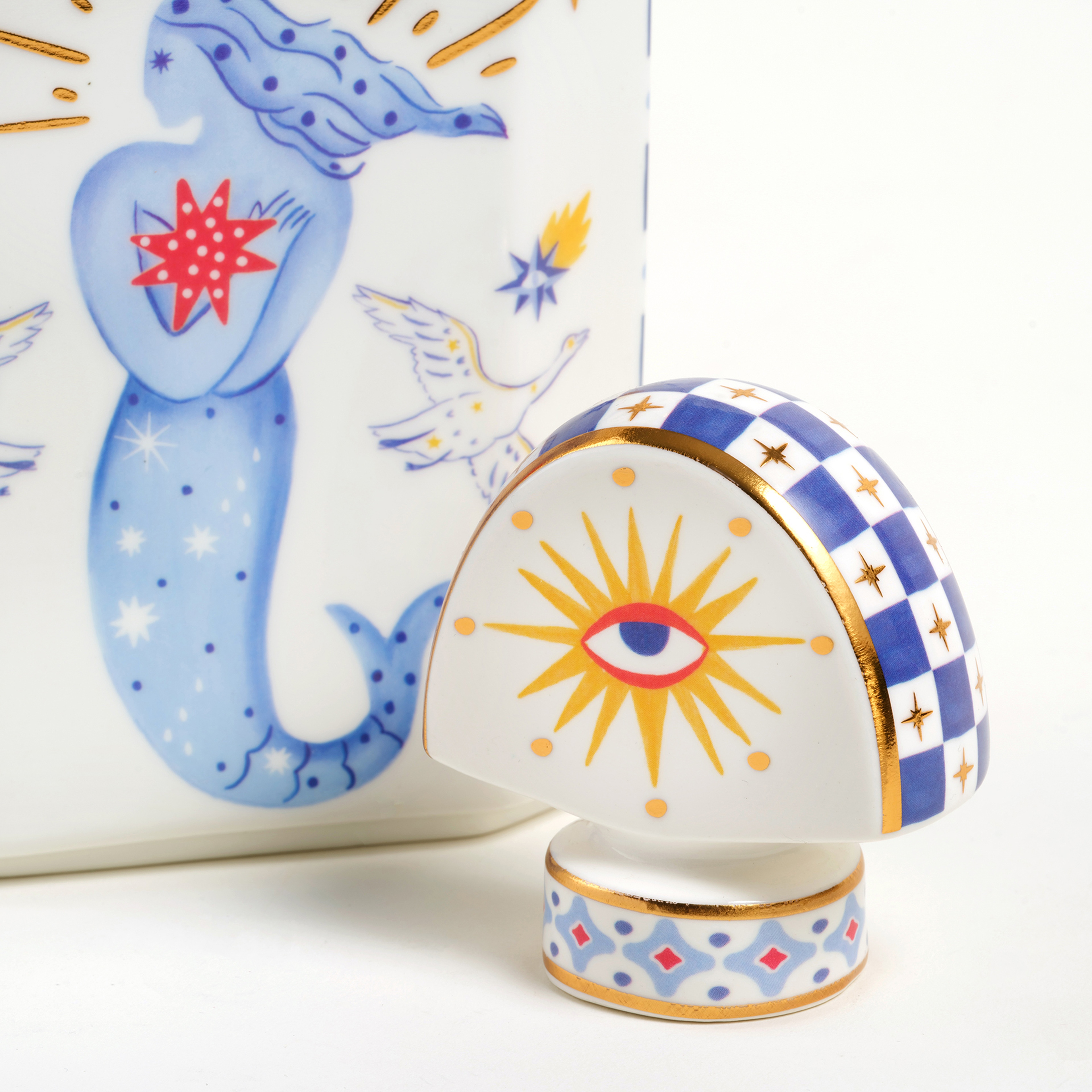 Shekou Porselen Dekoratif Obje 375 Ml Renkli