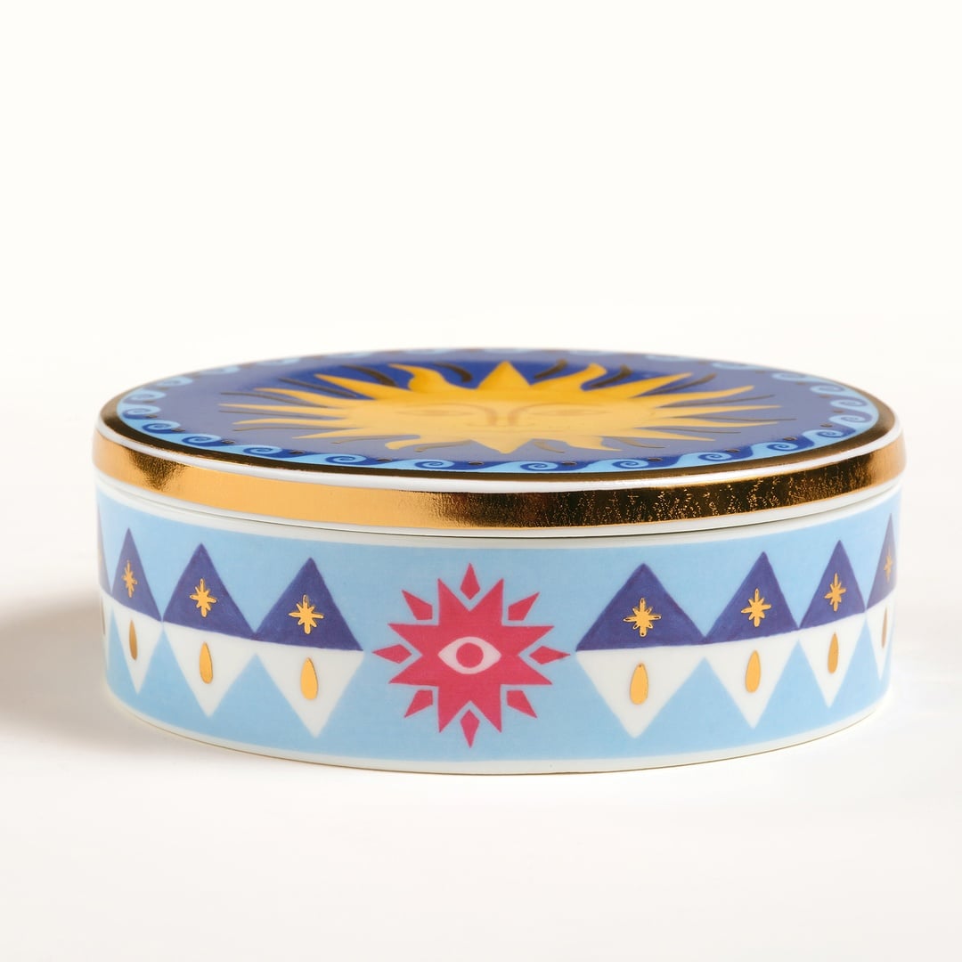 Shekou Porselen Dekoratif Obje 12 X 12 X 4 Cm Renkli