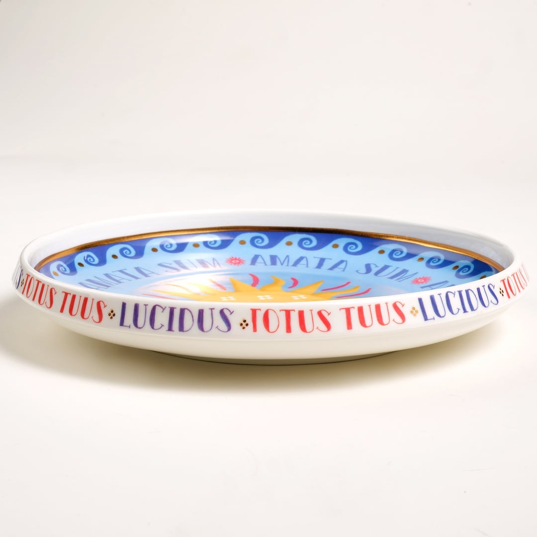 Shekou Porselen Dekoratif Obje 26x26x3 Cm Renkli