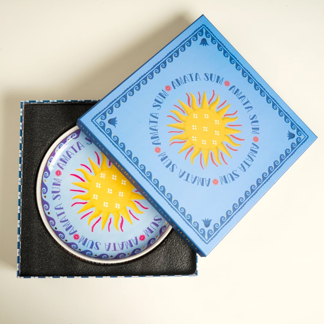 Shekou Porselen Dekoratif Obje 26x26x3 Cm Renkli