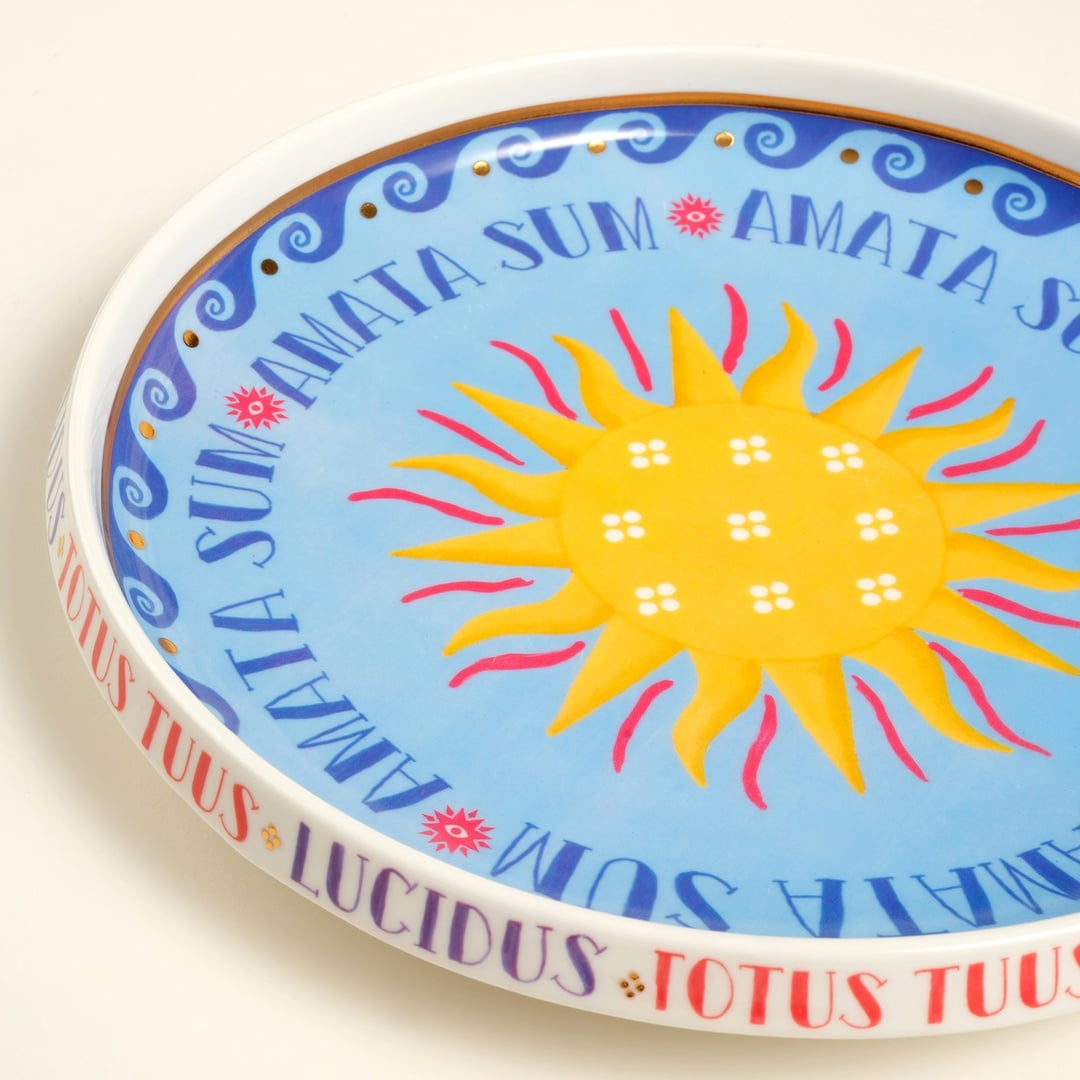 Shekou Porselen Dekoratif Obje 26x26x3 Cm Renkli