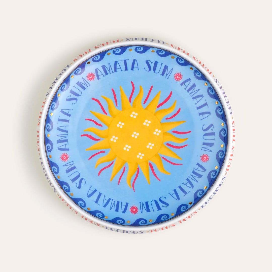 Shekou Porselen Dekoratif Obje 26x26x3 Cm Renkli