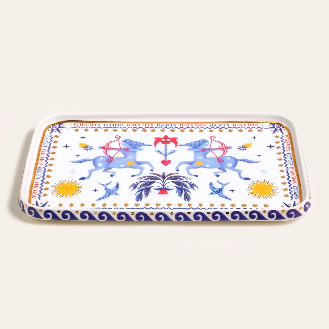 Shekou Porselen Dekoratif Obje 31 X 20 X 3 Cm Renkli