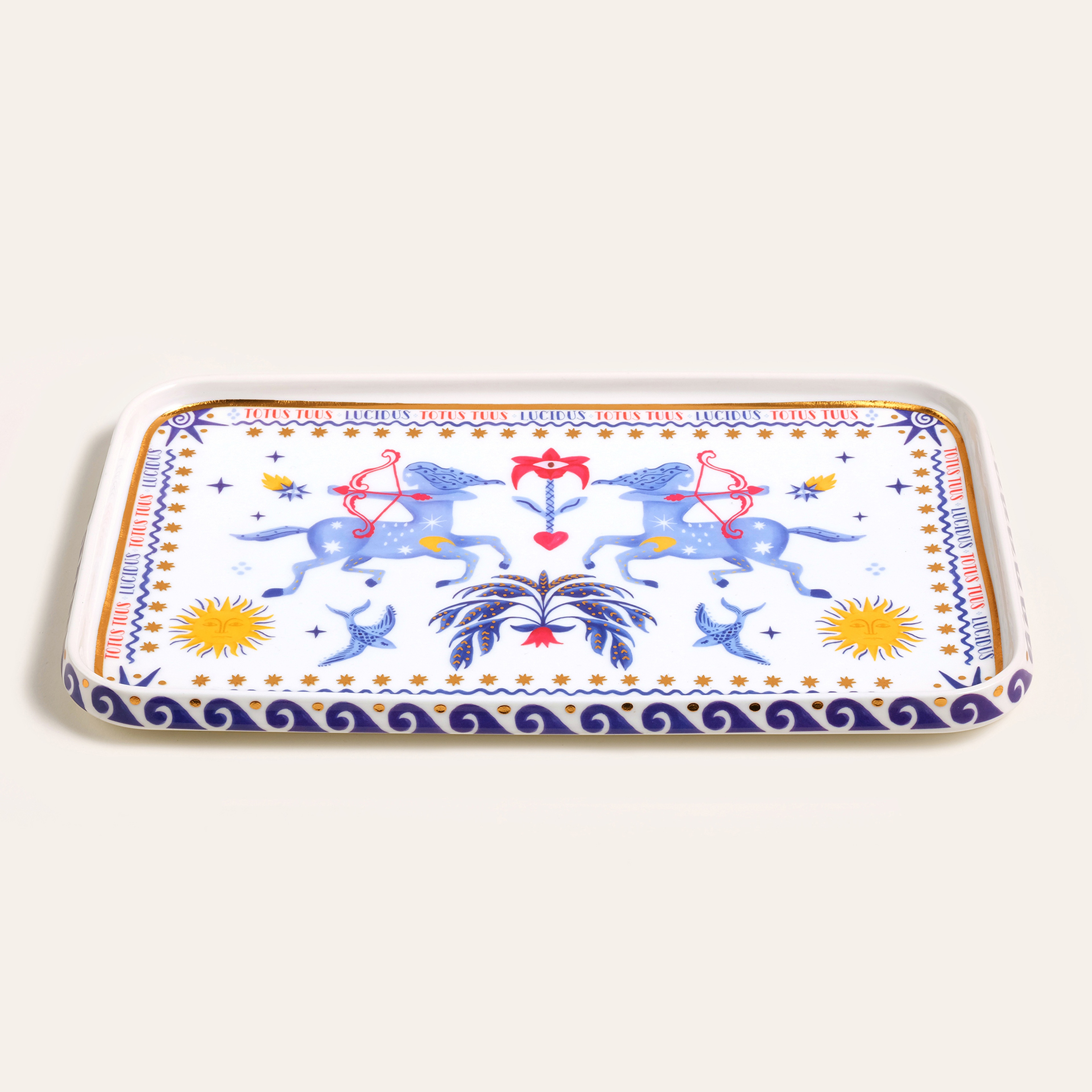 Shekou Porselen Dekoratif Obje 31 X 20 X 3 Cm Renkli