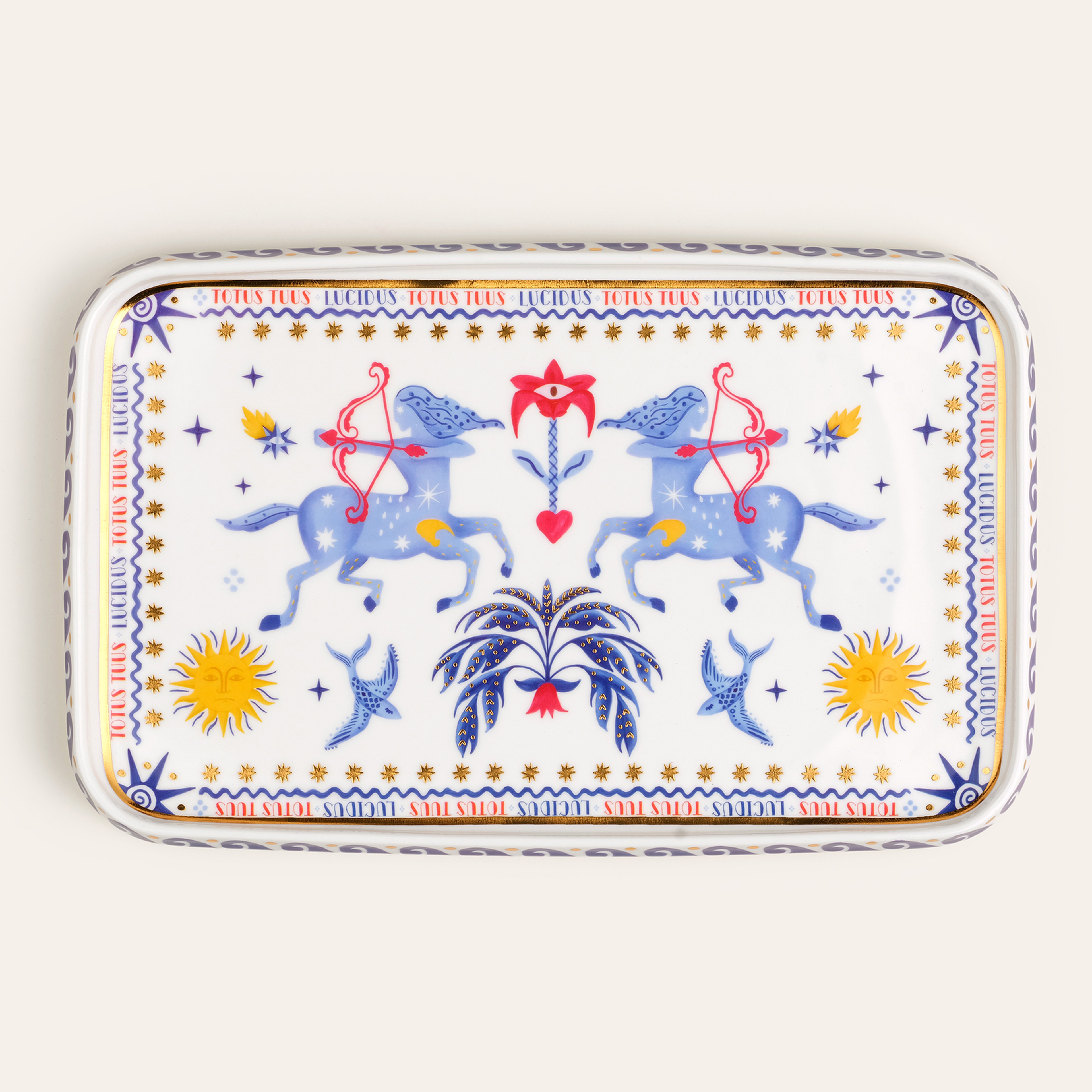 Shekou Porselen Dekoratif Obje 31 X 20 X 3 Cm Renkli