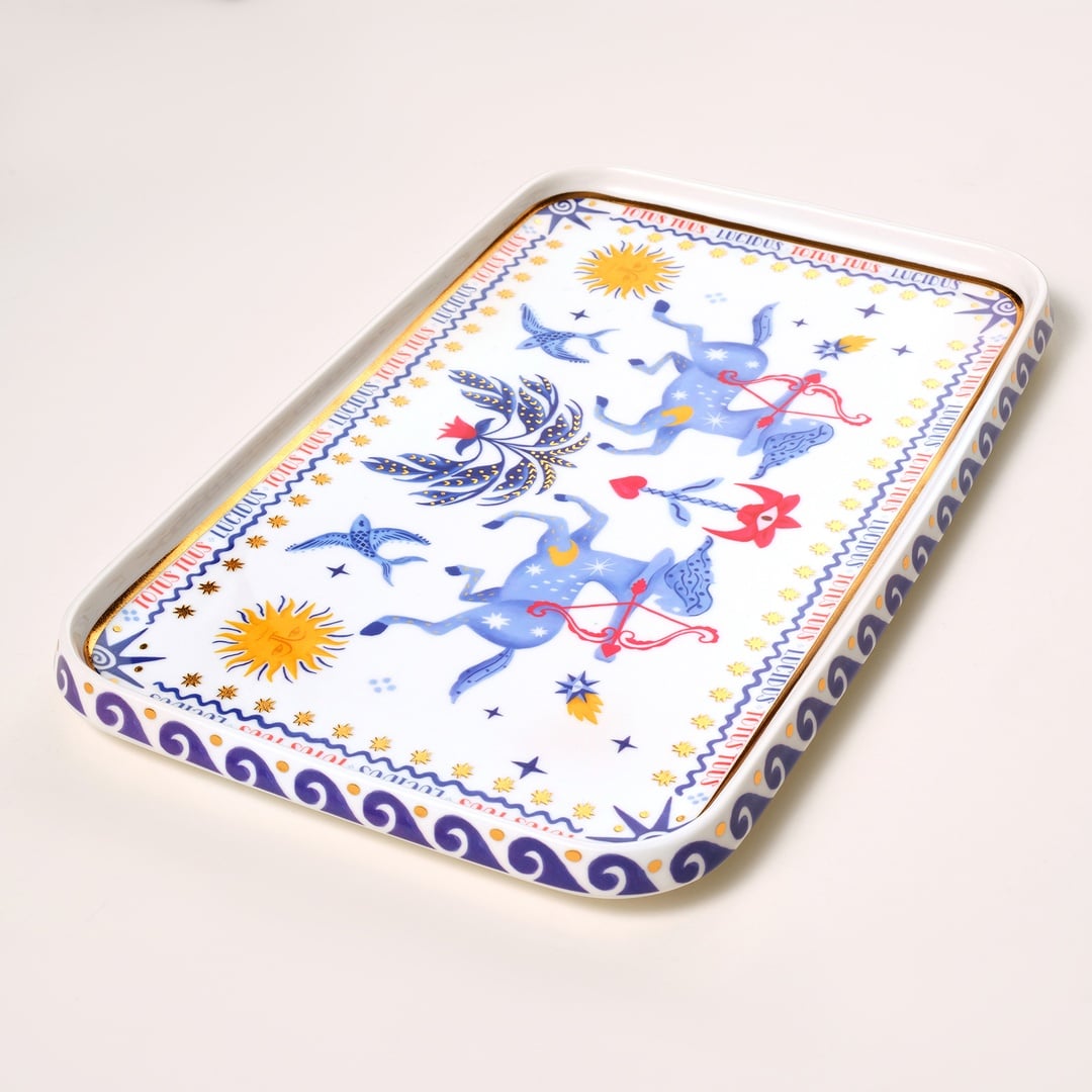 Shekou Porselen Dekoratif Obje 31 X 20 X 3 Cm Renkli