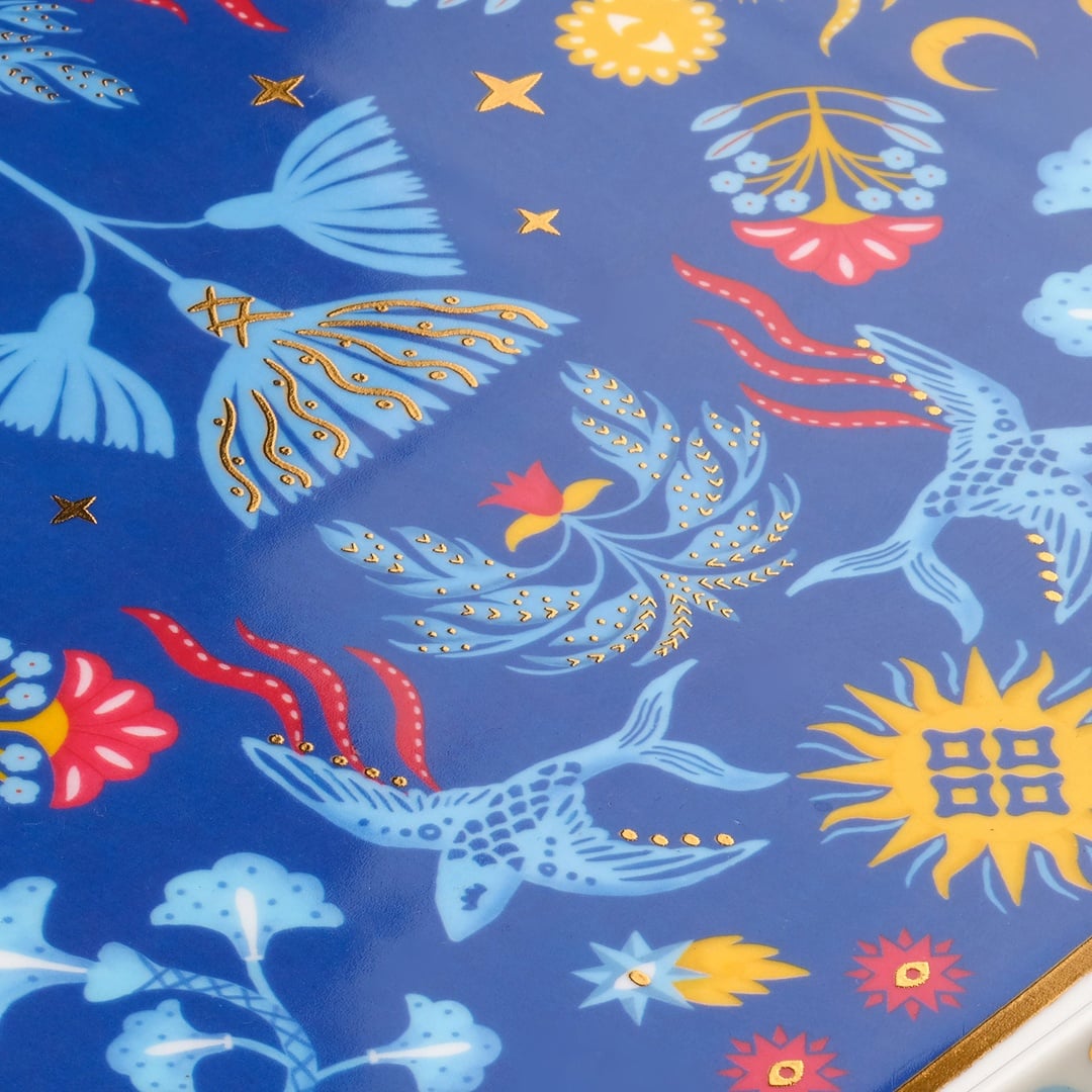 Shekou Porselen Dekoratif Obje 28x28x3 Cm Renkli