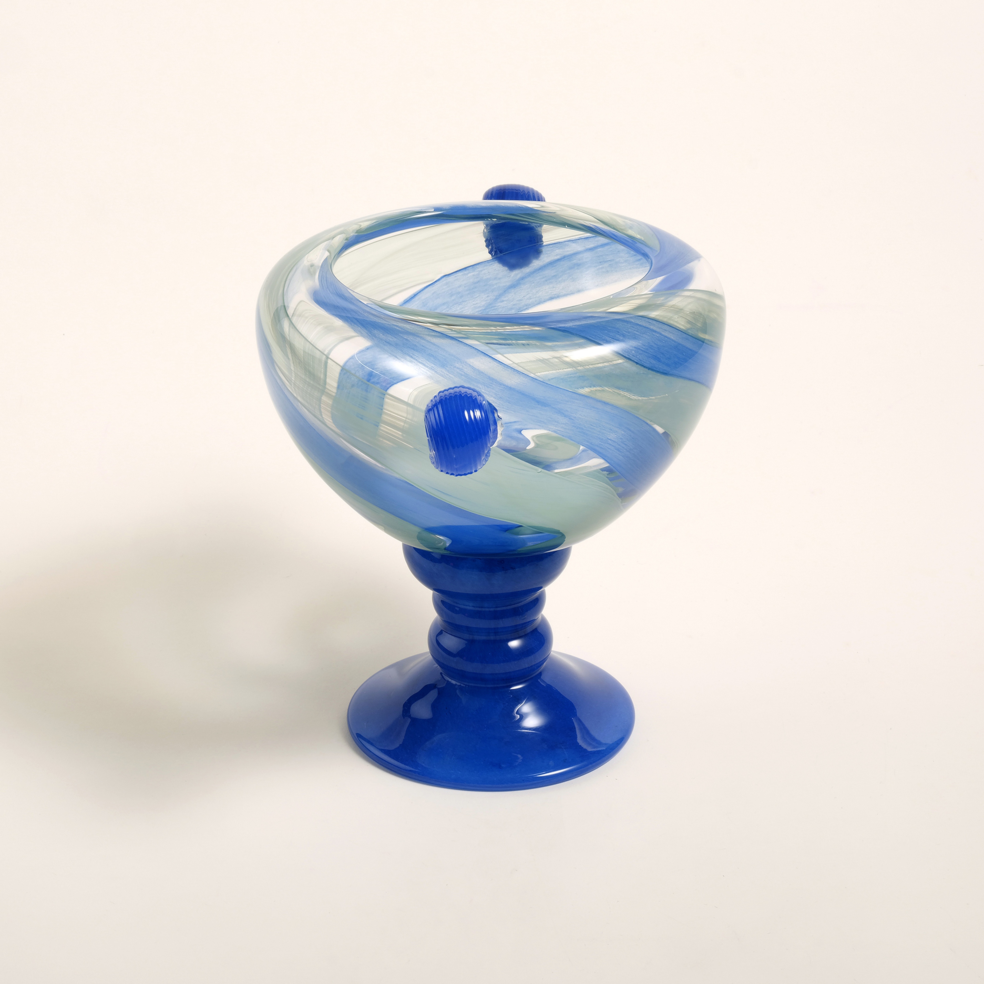 Baıta Cam Vazo 27x20x23 Cm Mavi