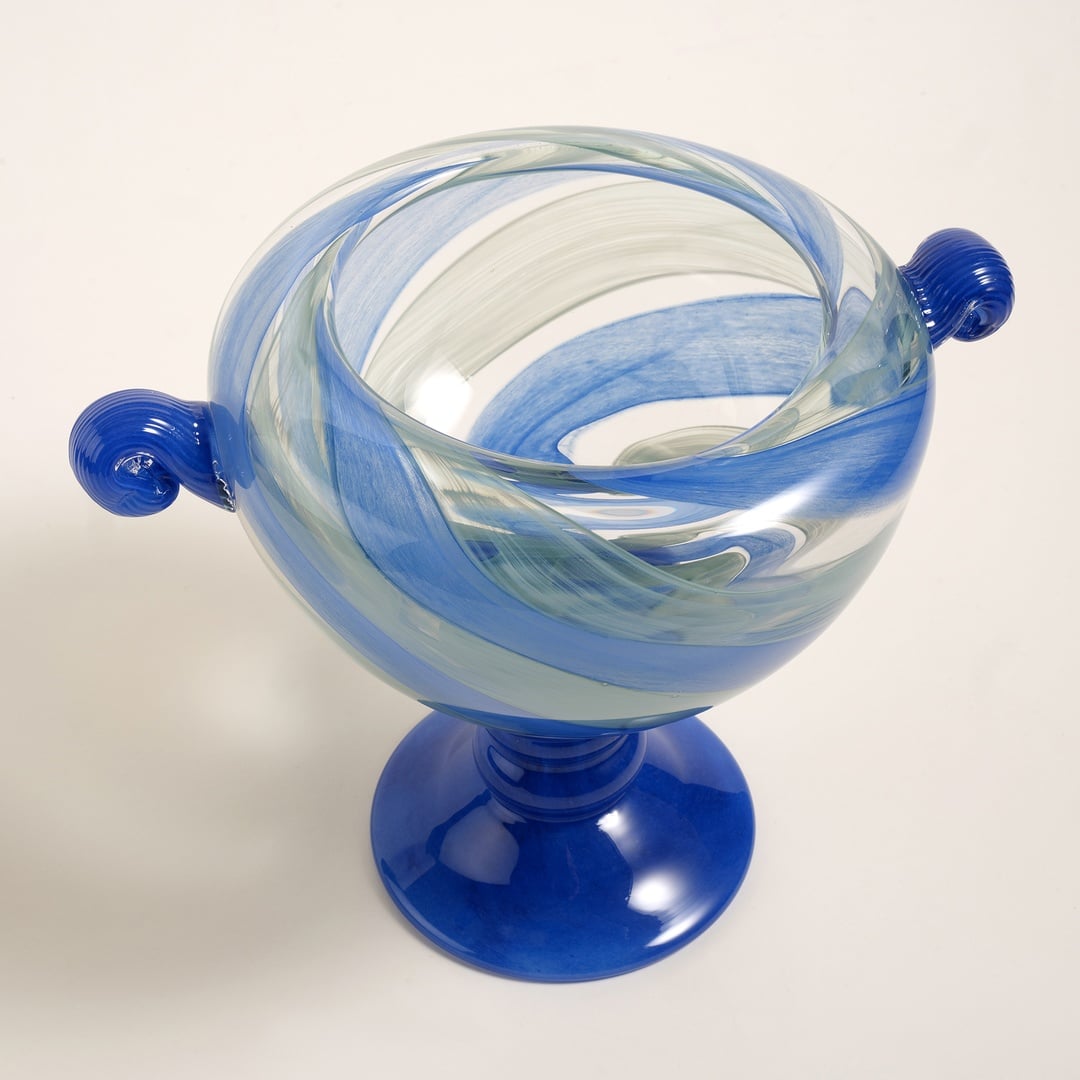 Baıta Cam Vazo 27x20x23 Cm Mavi