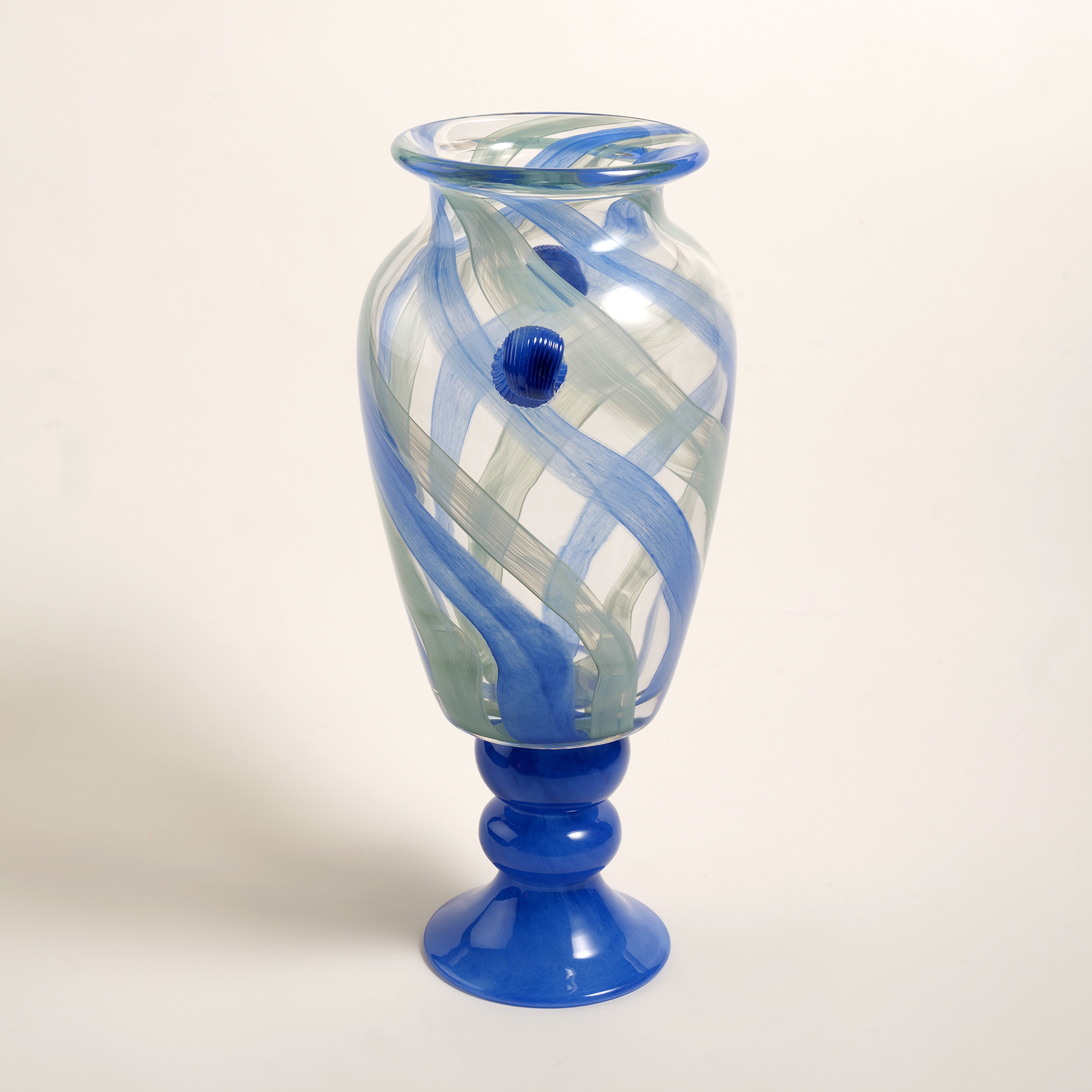 Baıta Cam Vazo 27x20x46 Cm Mavi