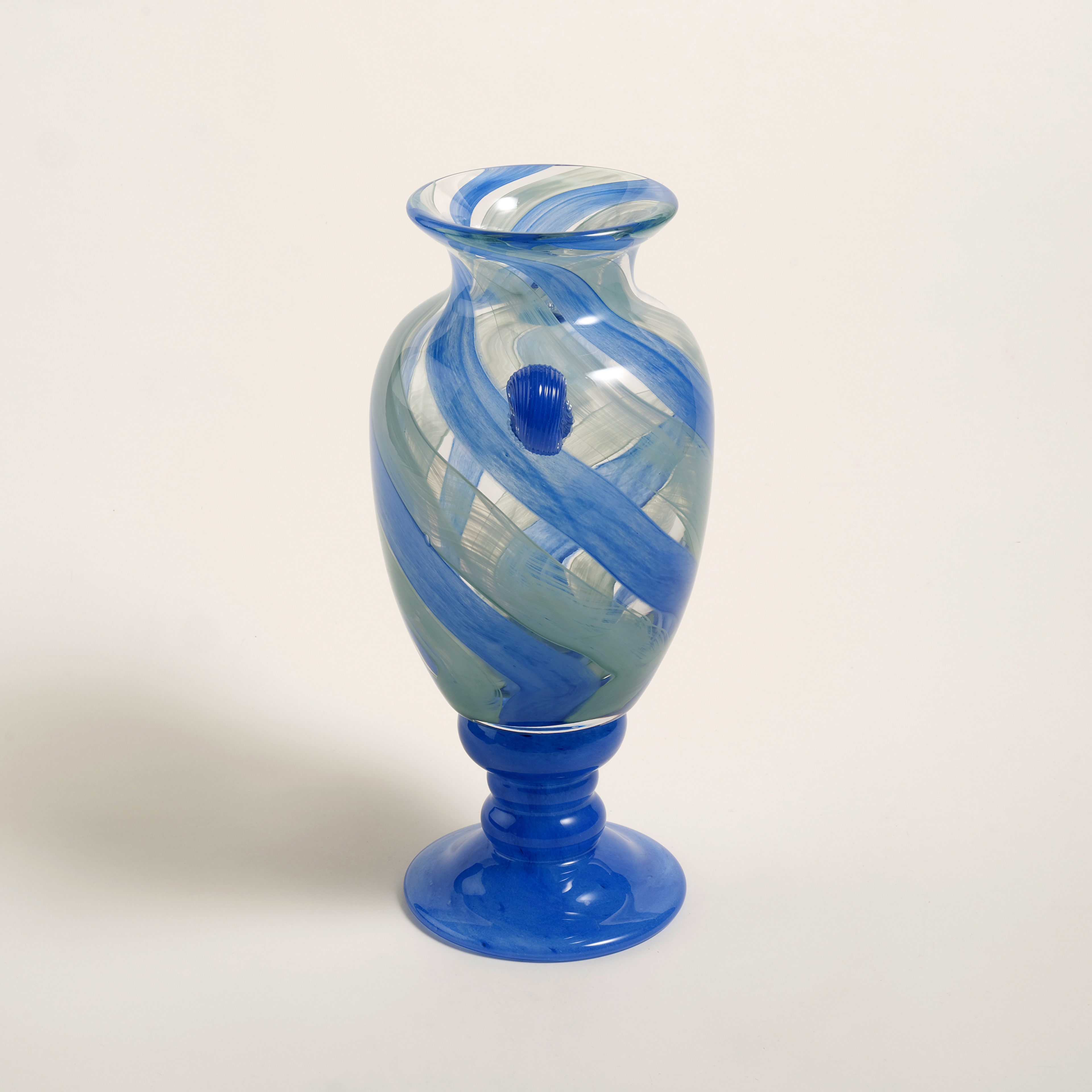 Baıta Cam Vazo 23x15x33 Cm Mavi