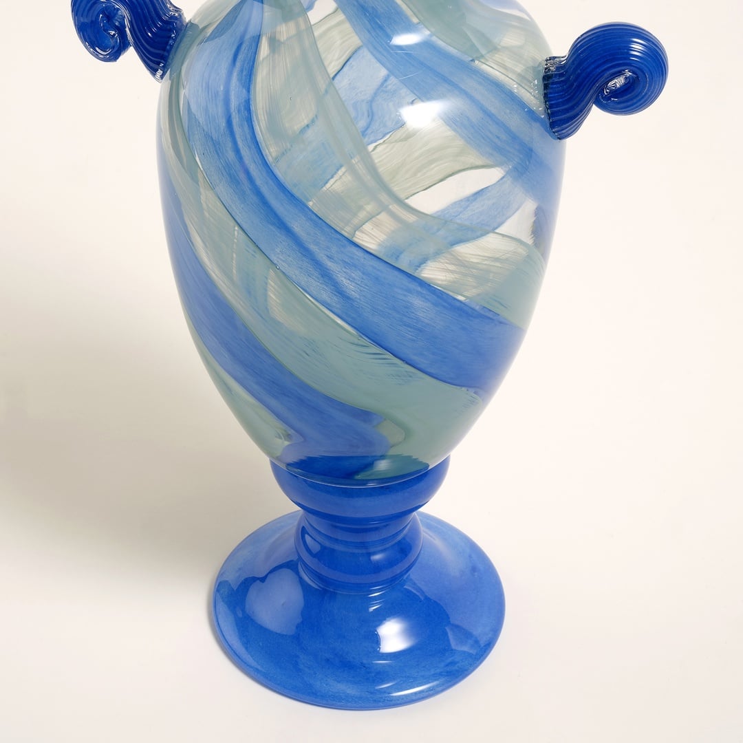 Baıta Cam Vazo 23x15x33 Cm Mavi