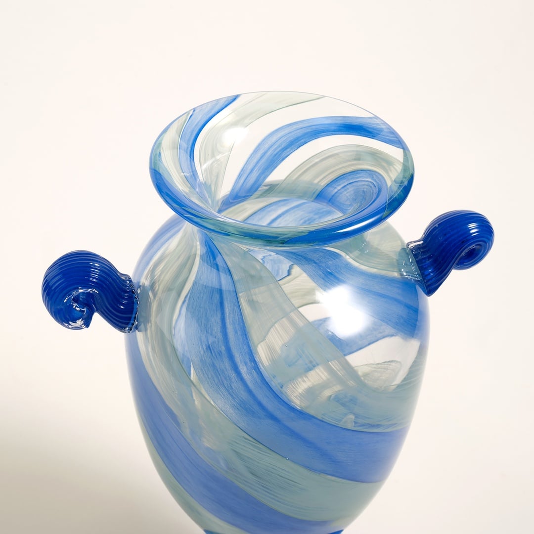 Baıta Cam Vazo 23x15x33 Cm Mavi