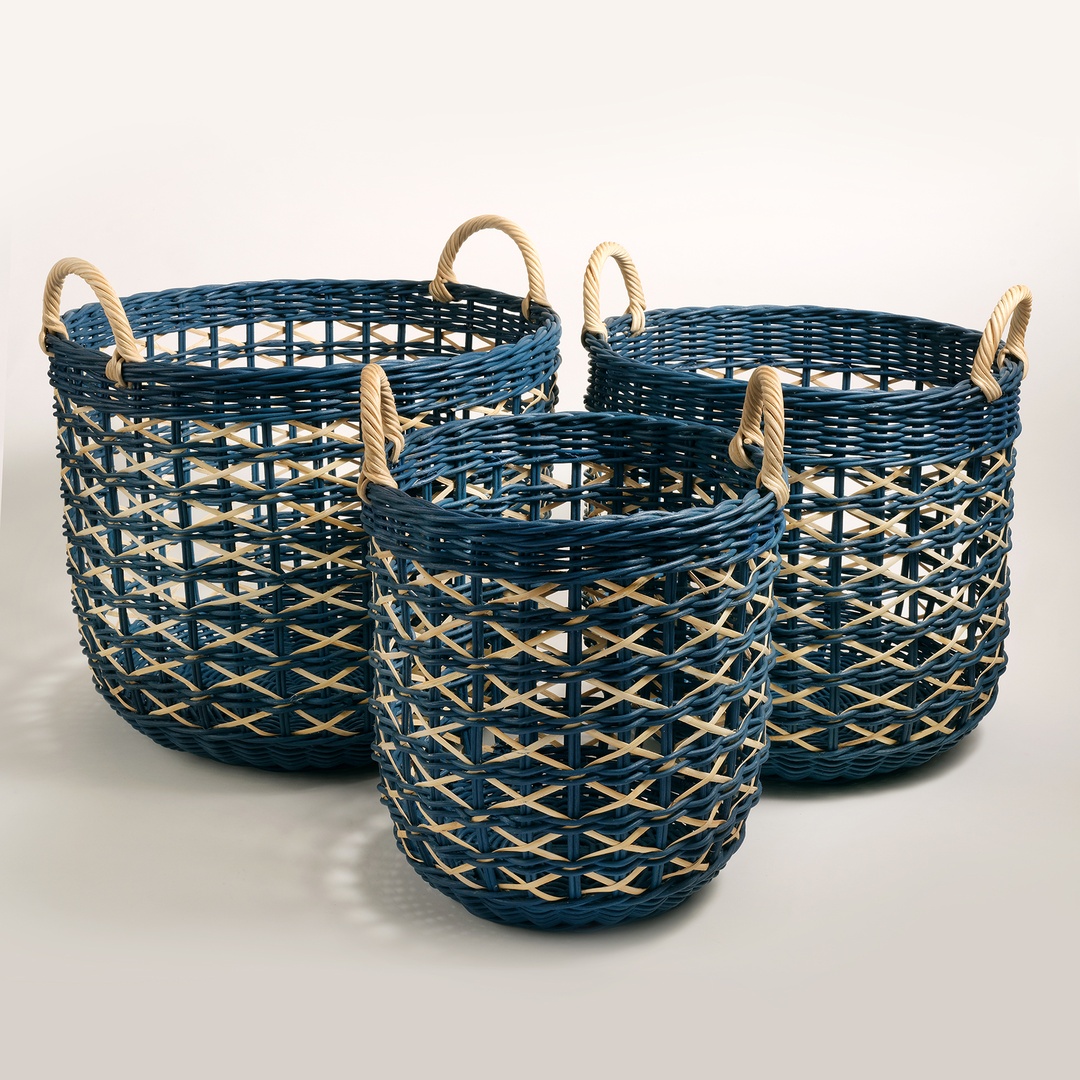 Java Rattan Sepet 39 Cm Lacivert