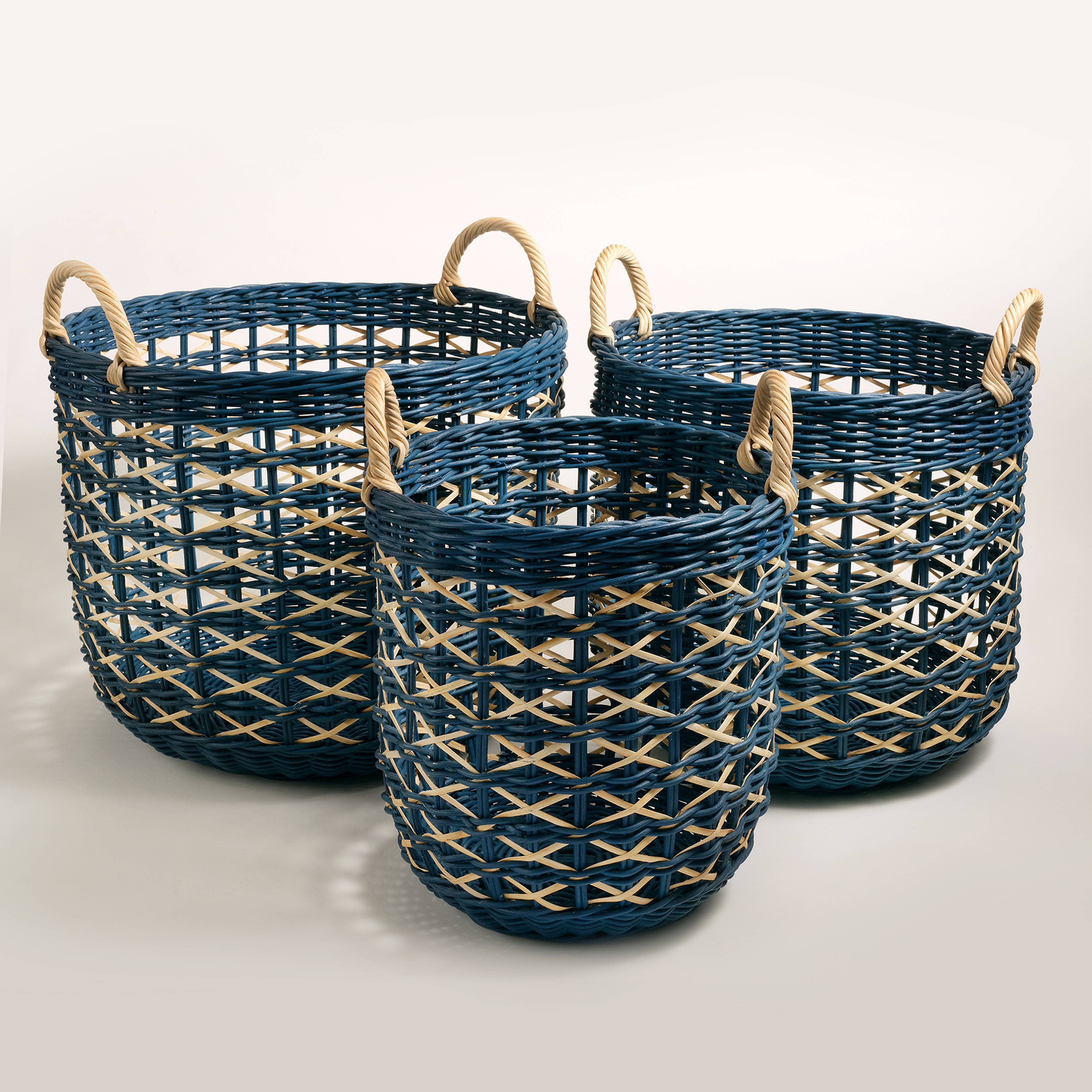 Java Rattan Sepet 39 Cm Lacivert