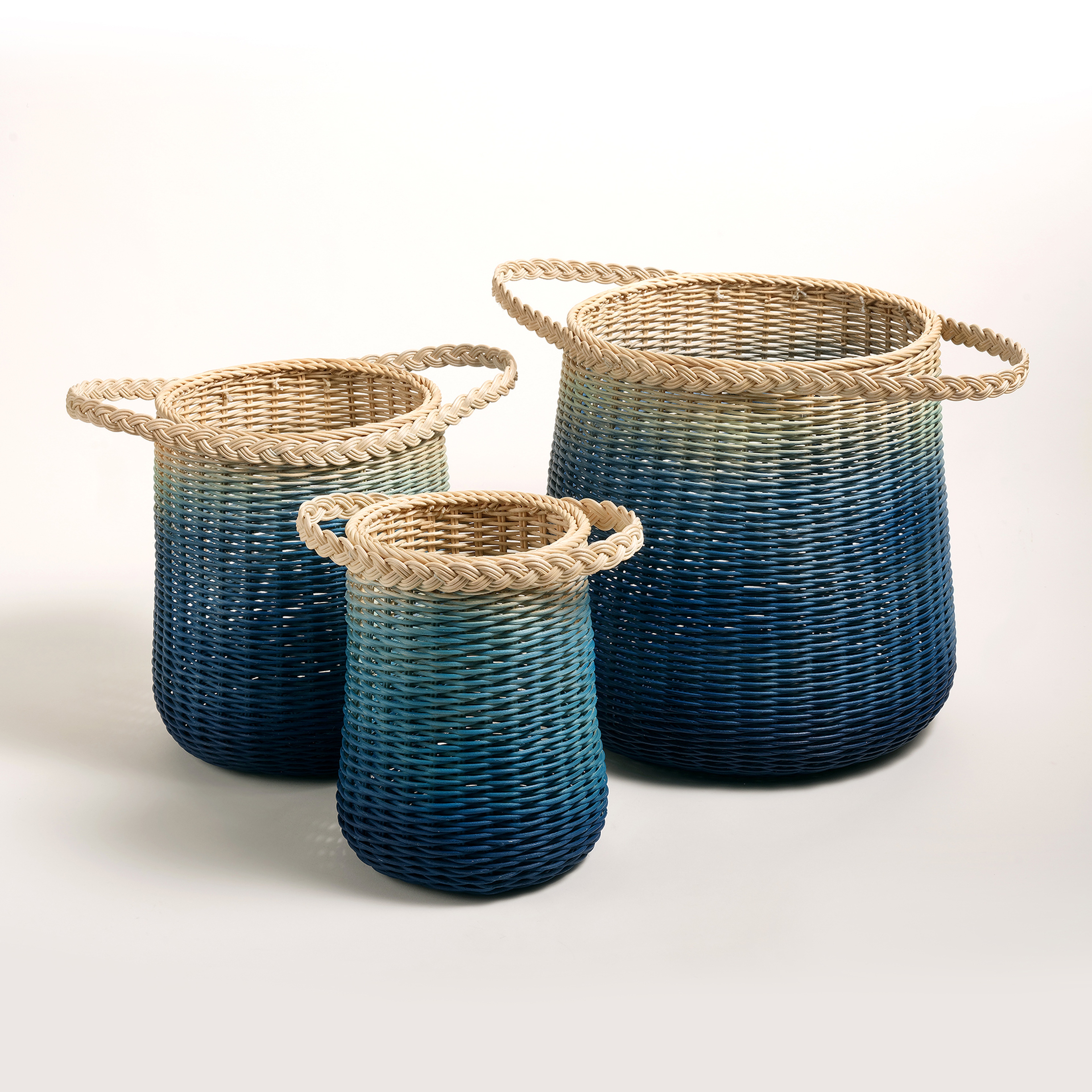 Java Rattan Sepet 25 Cm Mavi