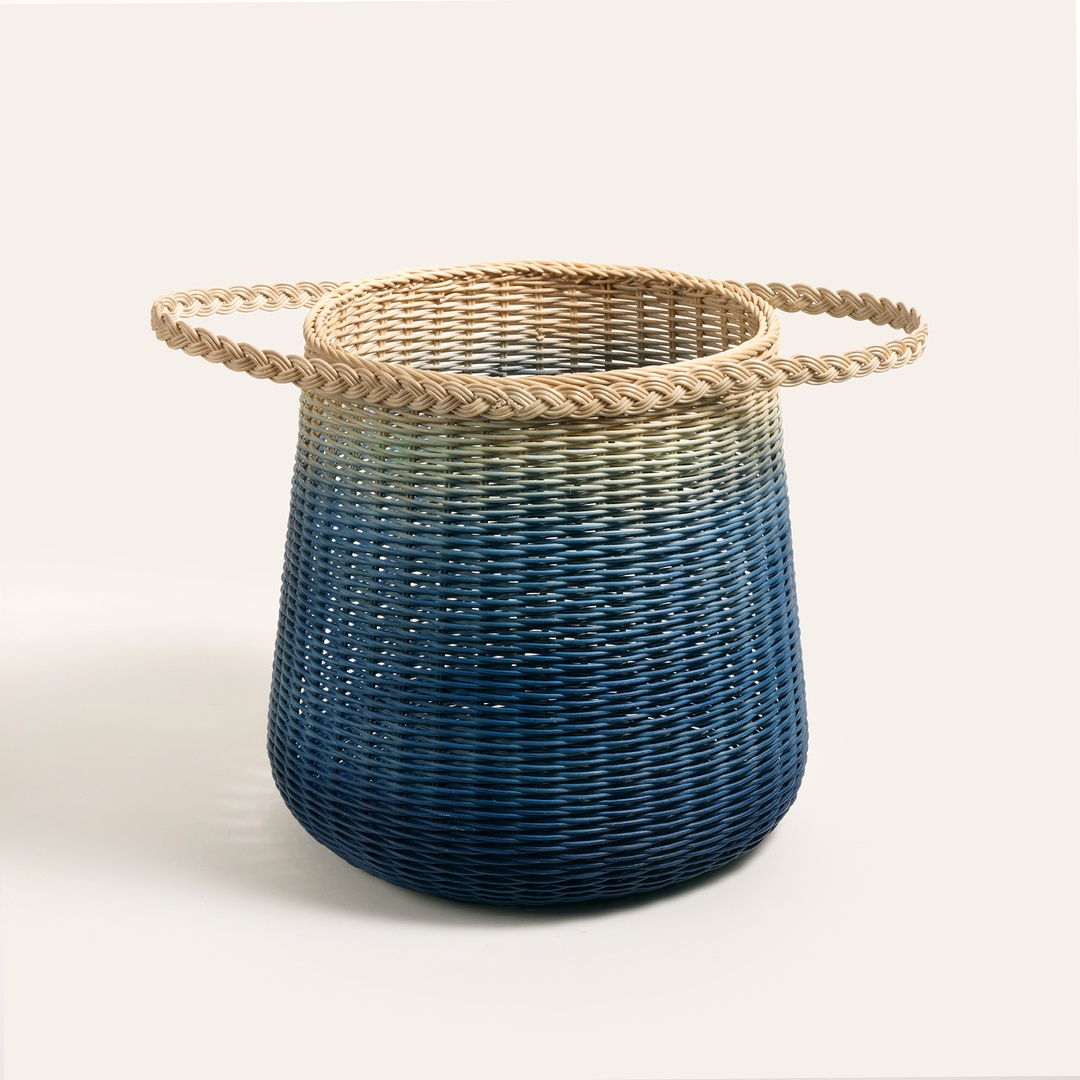 Java Rattan Sepet 36 Cm Mavi