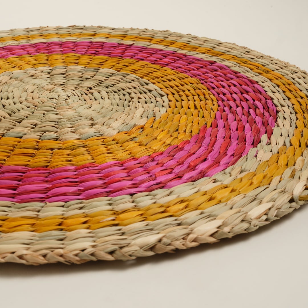 Tam Dao Deniz Çayırı Amerikan Servis 38 Cm Fuşya - Sarı