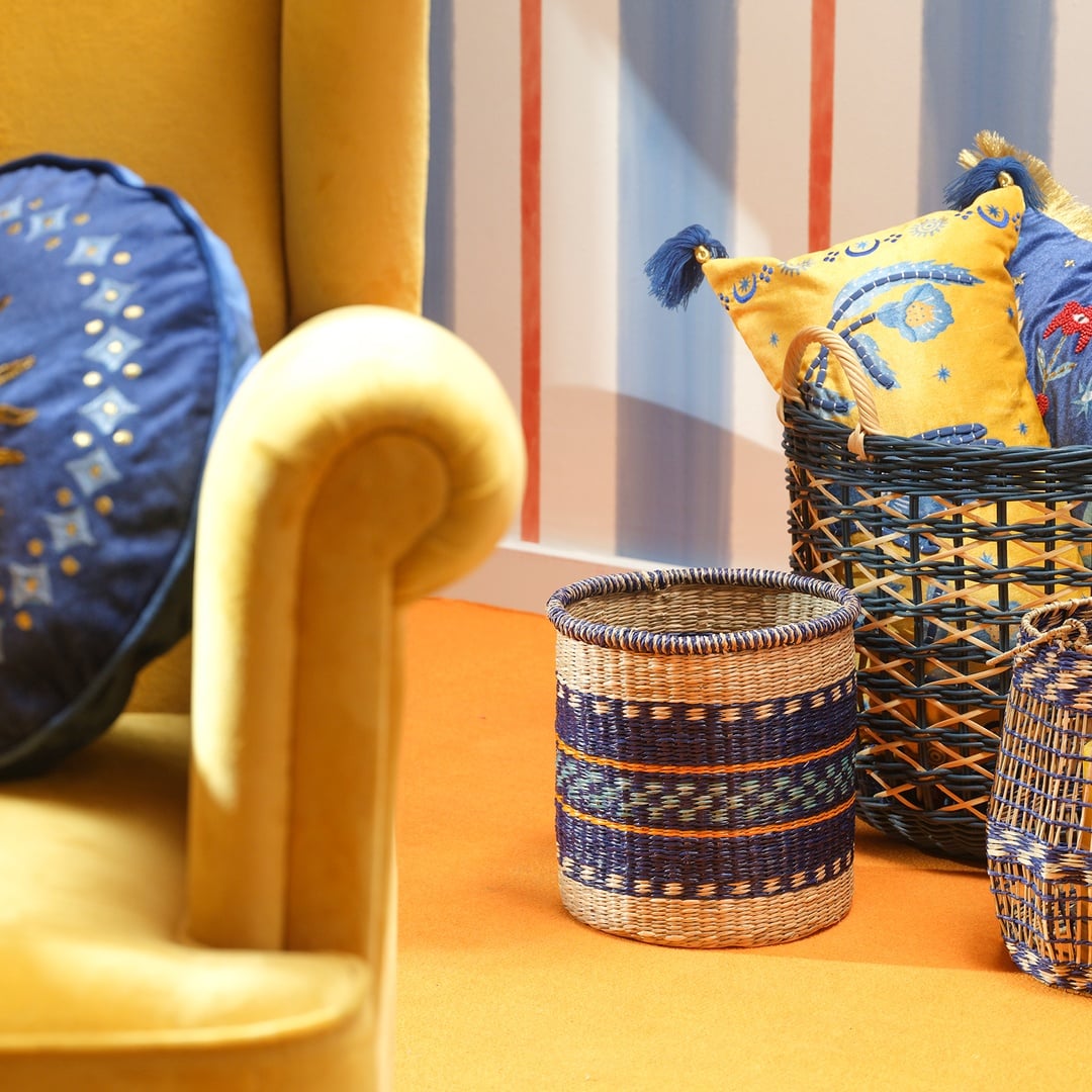 Tam Dao Deniz Çayırı Sepet 26x26 Cm Renkli