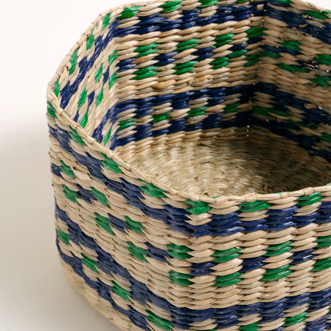 Tam Dao Deniz Çayırı Dekoratif Kutu 22x13 Cm Lacıvert - Yeşil