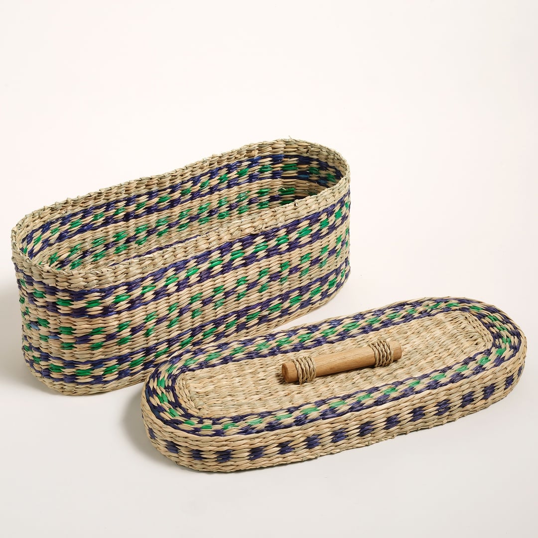 Tam Dao Deniz Çayırı Sepet 40x15x16 Cm Renkli