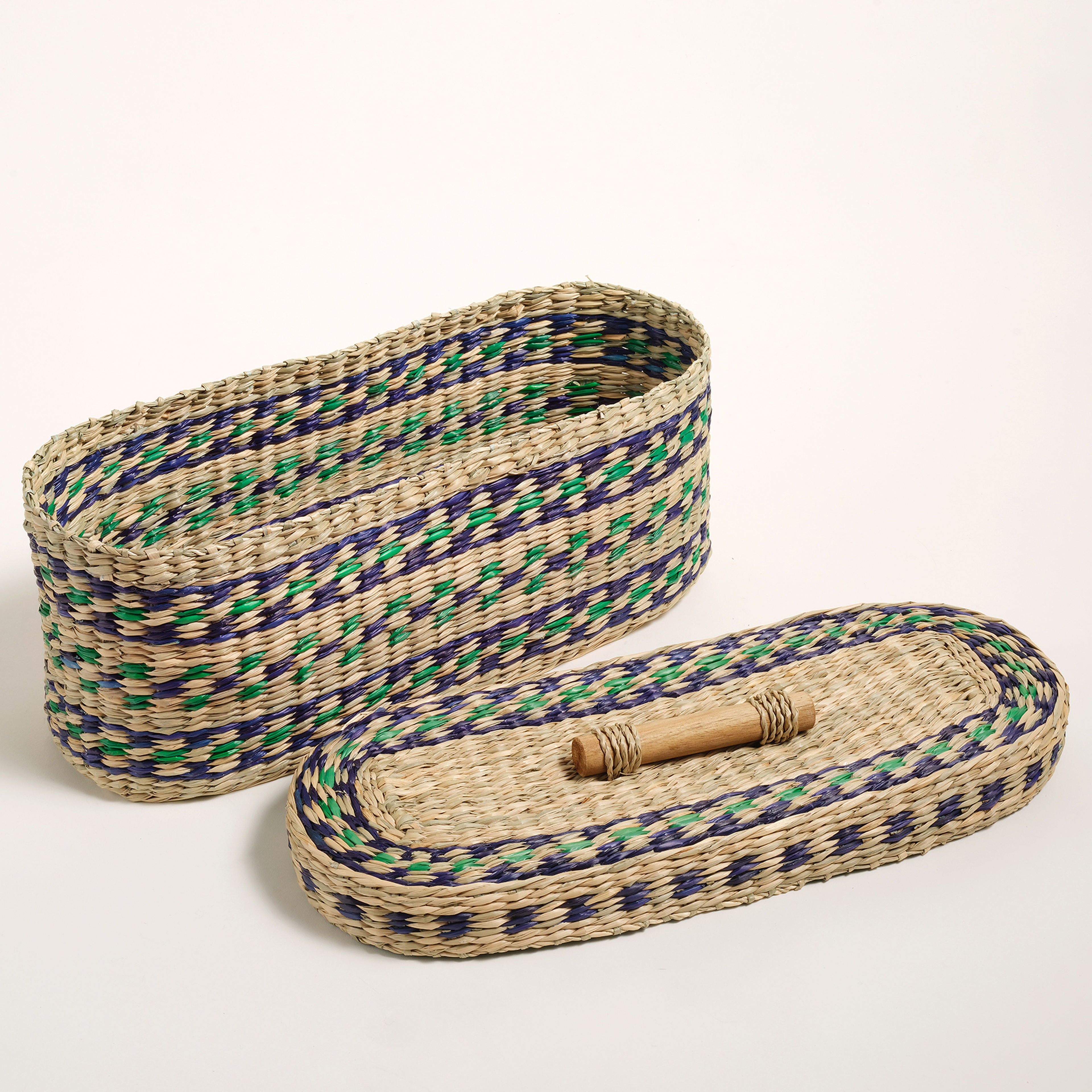 Tam Dao Deniz Çayırı Sepet 40x15x16 Cm Renkli