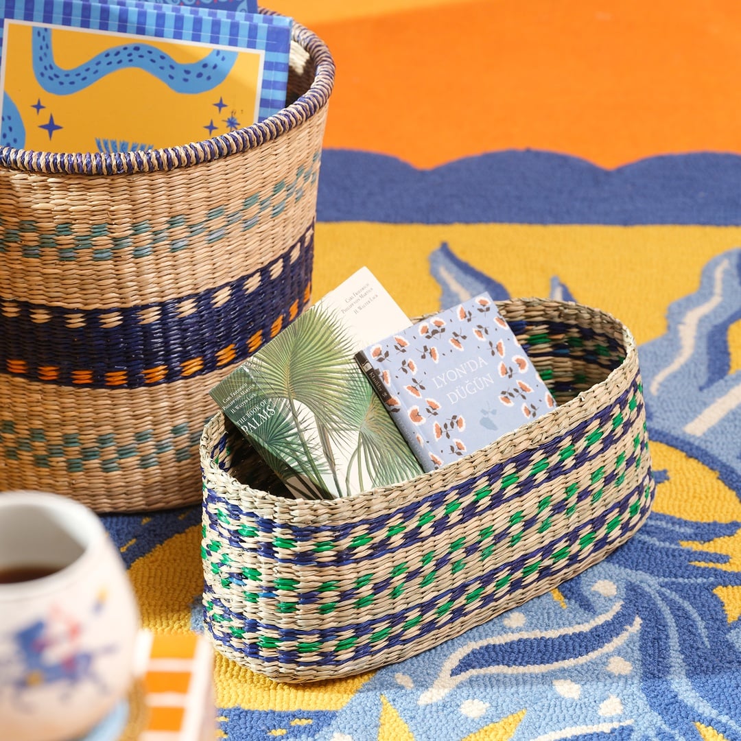 Tam Dao Deniz Çayırı Sepet 40x15x16 Cm Renkli