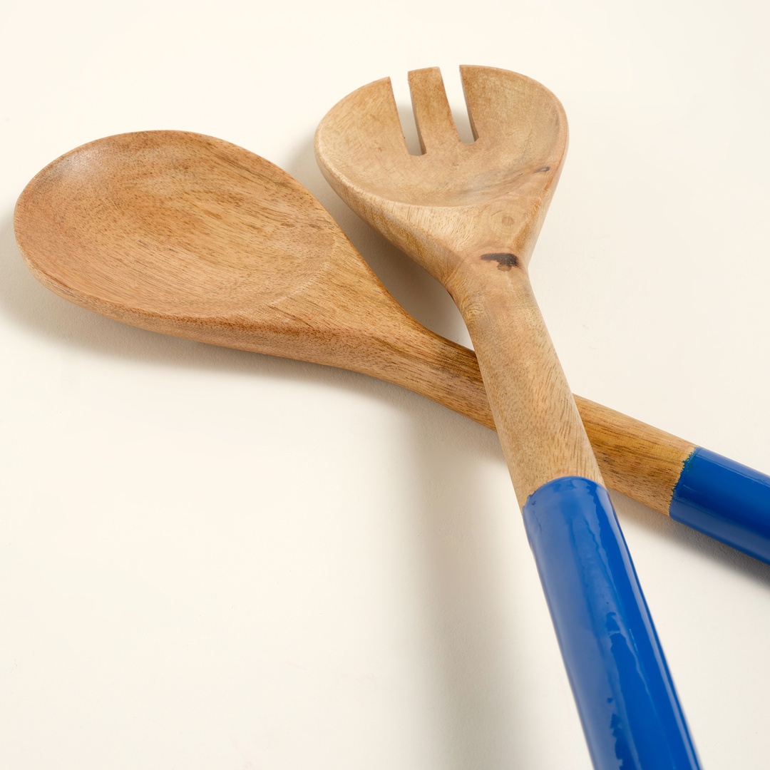 Lakrı Mango Ağacı Salata Kaşık Seti 30x8x2 Cm Lacivert