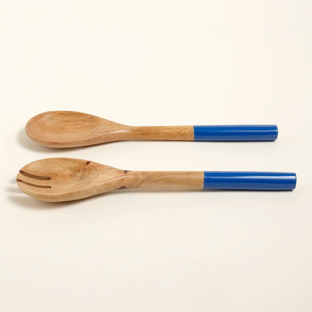 Lakrı Mango Ağacı Salata Kaşık Seti 30x8x2 Cm Lacivert