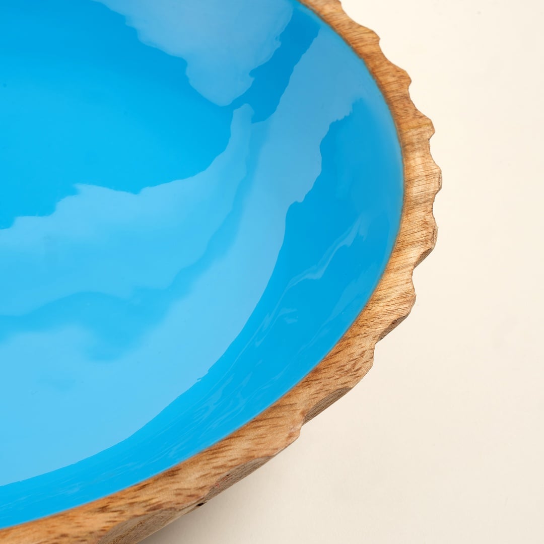 Lakrı Mango Ağacı Kase 27x27x8 Cm Mavi