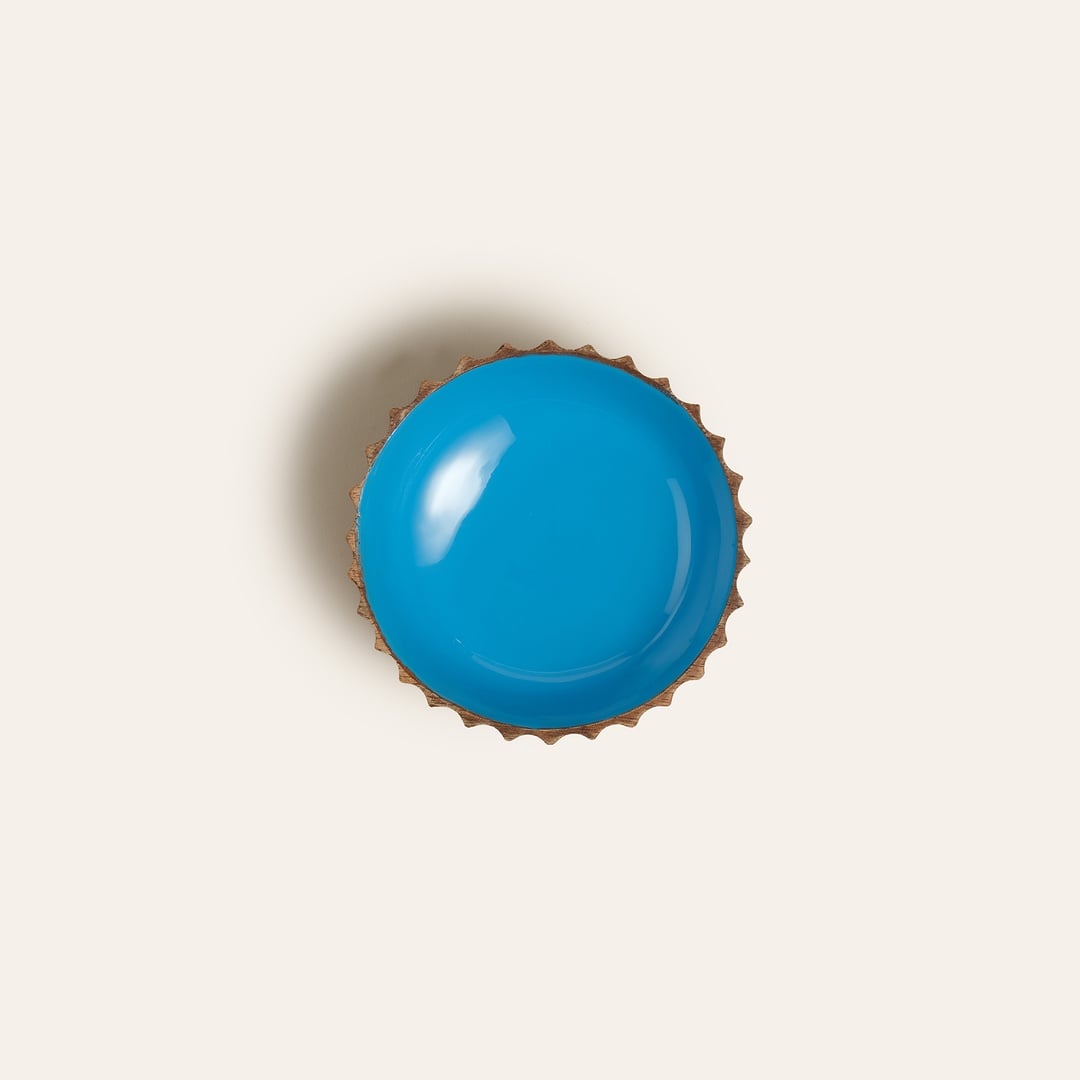 Lakrı Mango Ağacı Kase 27x27x8 Cm Mavi